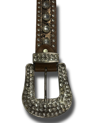 Vintage Y2K rhinestone cowboy pasek