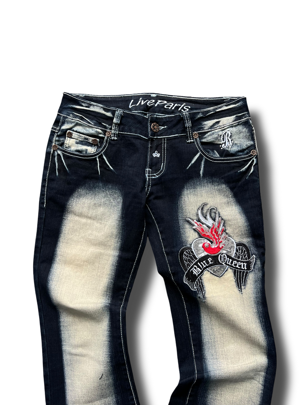 Y2k Japan style bootcut dámské jeany