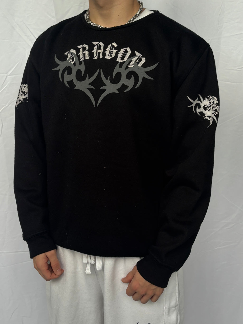 Vintage tribal dragon crewneck