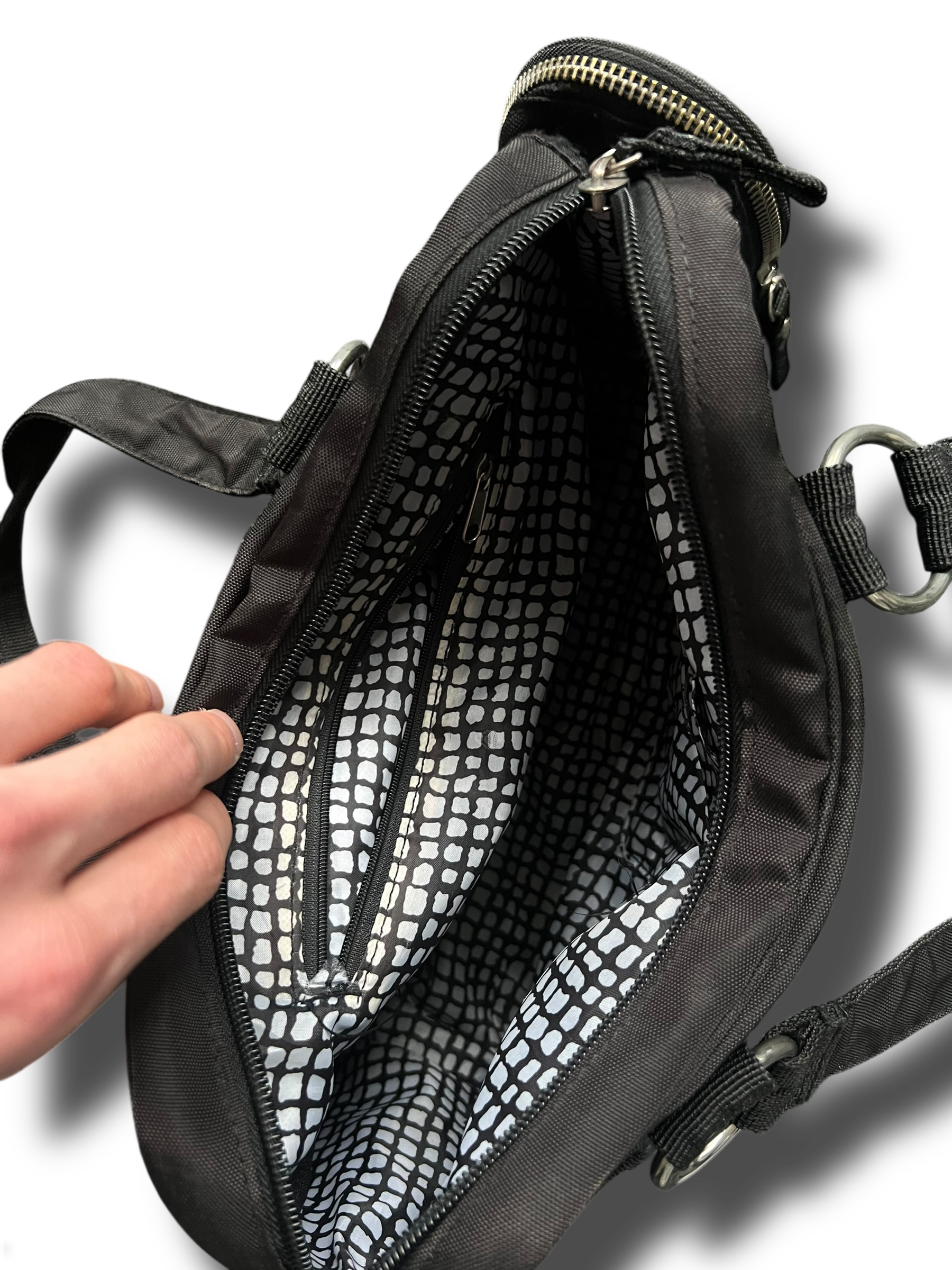 Vintage Y2k black catwalk kabelka