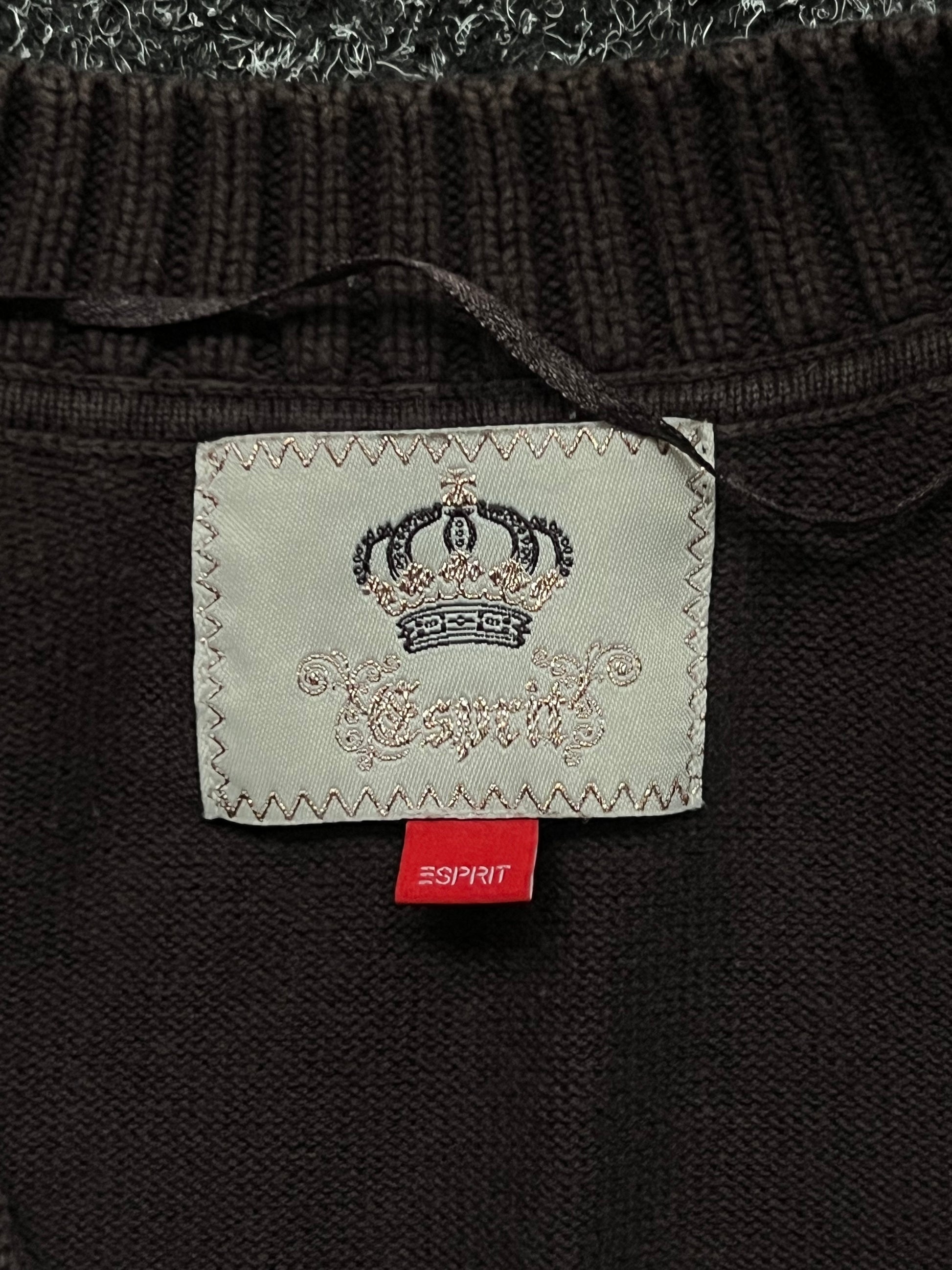 Y2k girly Espirit brown knit svetr