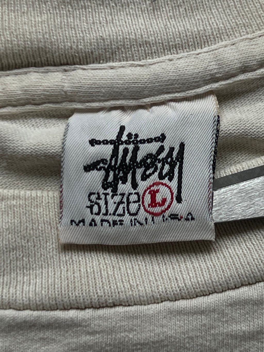 Vintage rare 90s single stiched made in USA graphic Stussy triko