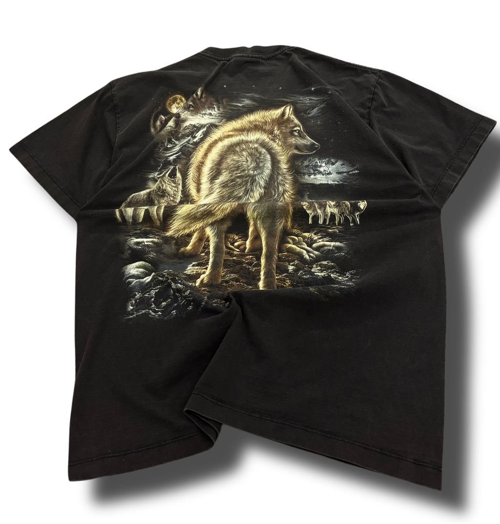 Vintage Y2K wolf graphic tričko