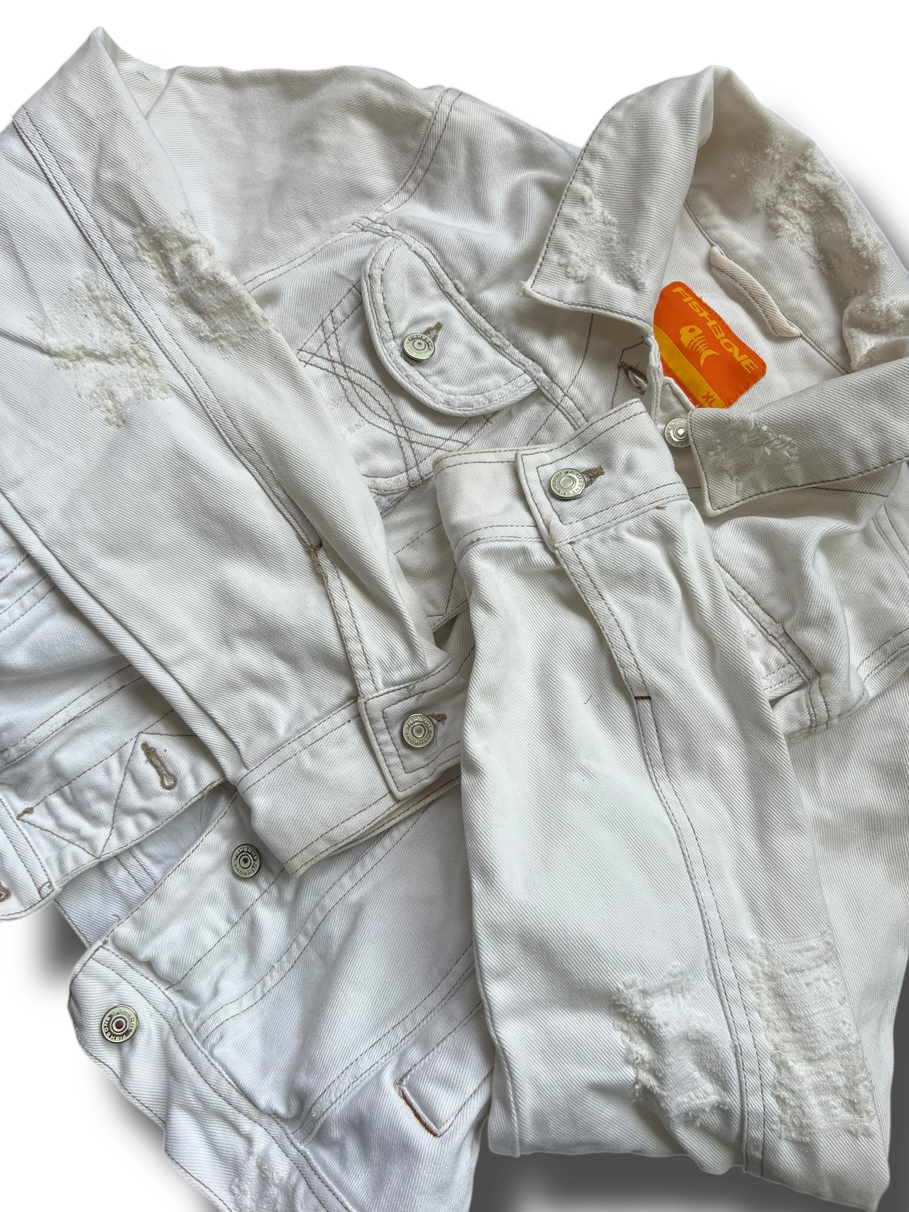 Vintage Fishbone cropnutá džíska