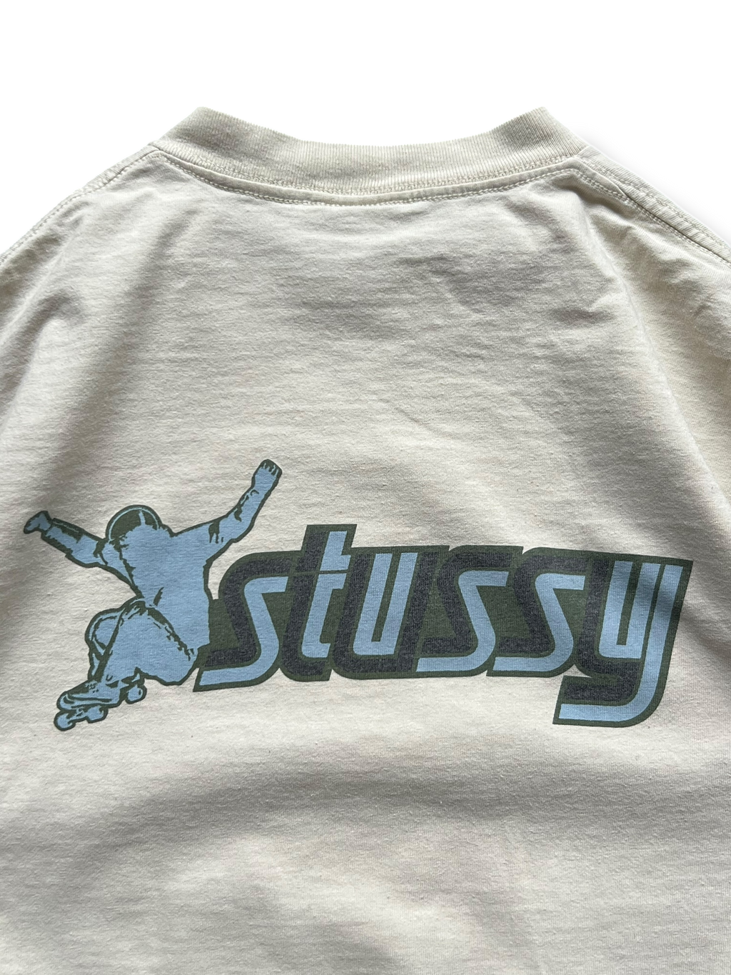 Vintage rare 90s single stiched made in USA graphic Stussy triko