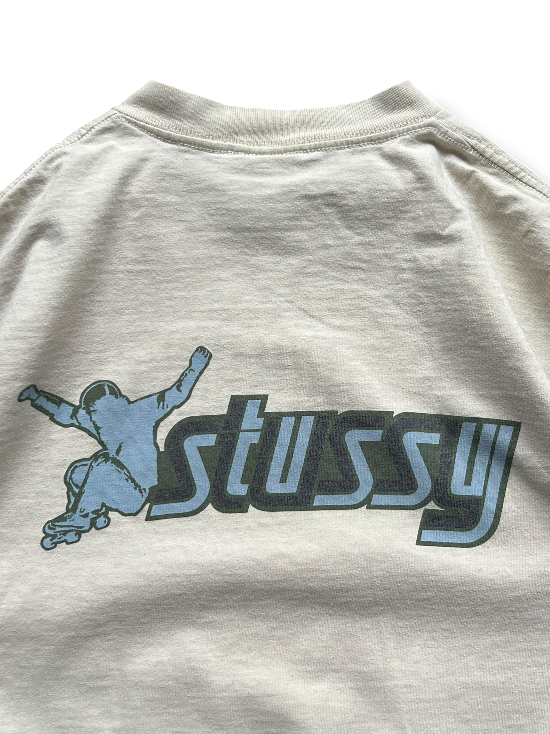 Vintage rare 90s single stiched made in USA graphic Stussy triko