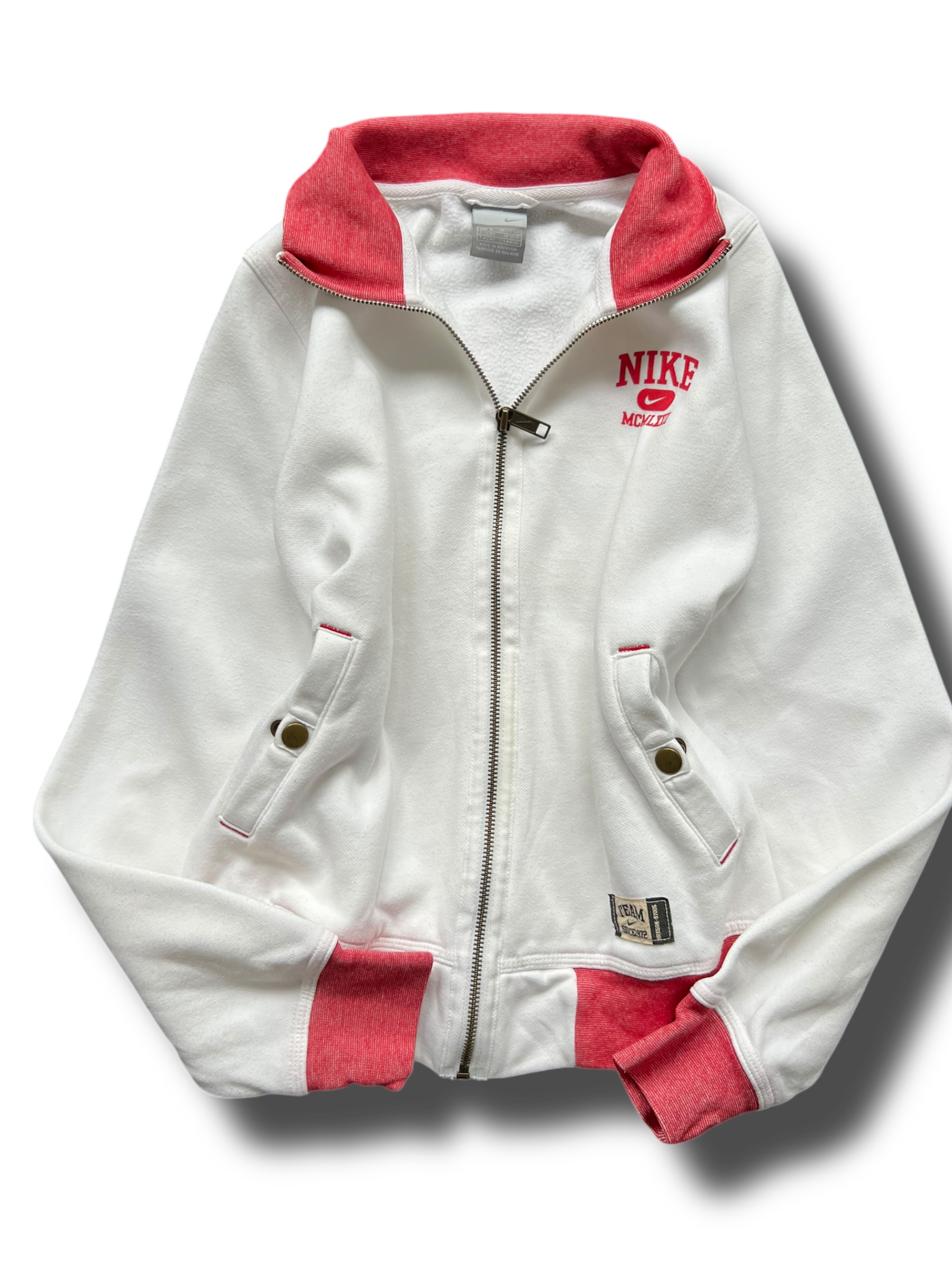 Vintage 2000s Y2k girly cropped Nike zipper