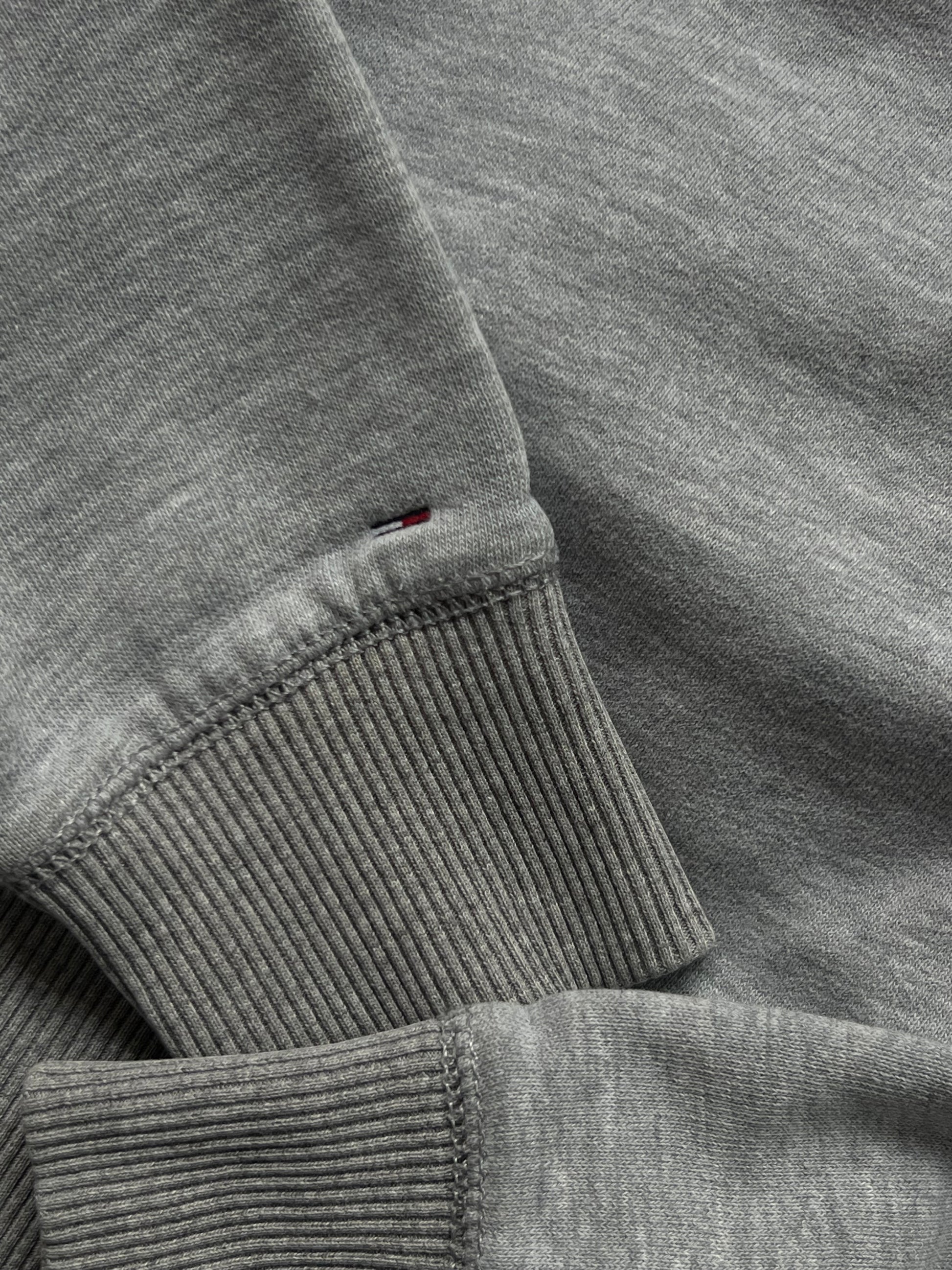 Vintage Y2k cropnutá Tommy Hilfiger kožíšková mikina na zip