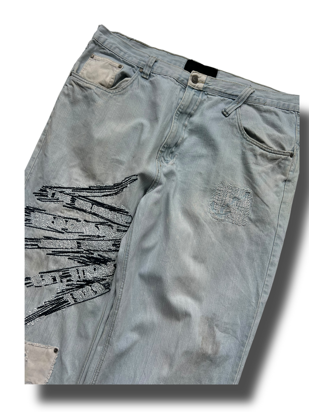 Vintage rare heavy washed Karl Kani jeans