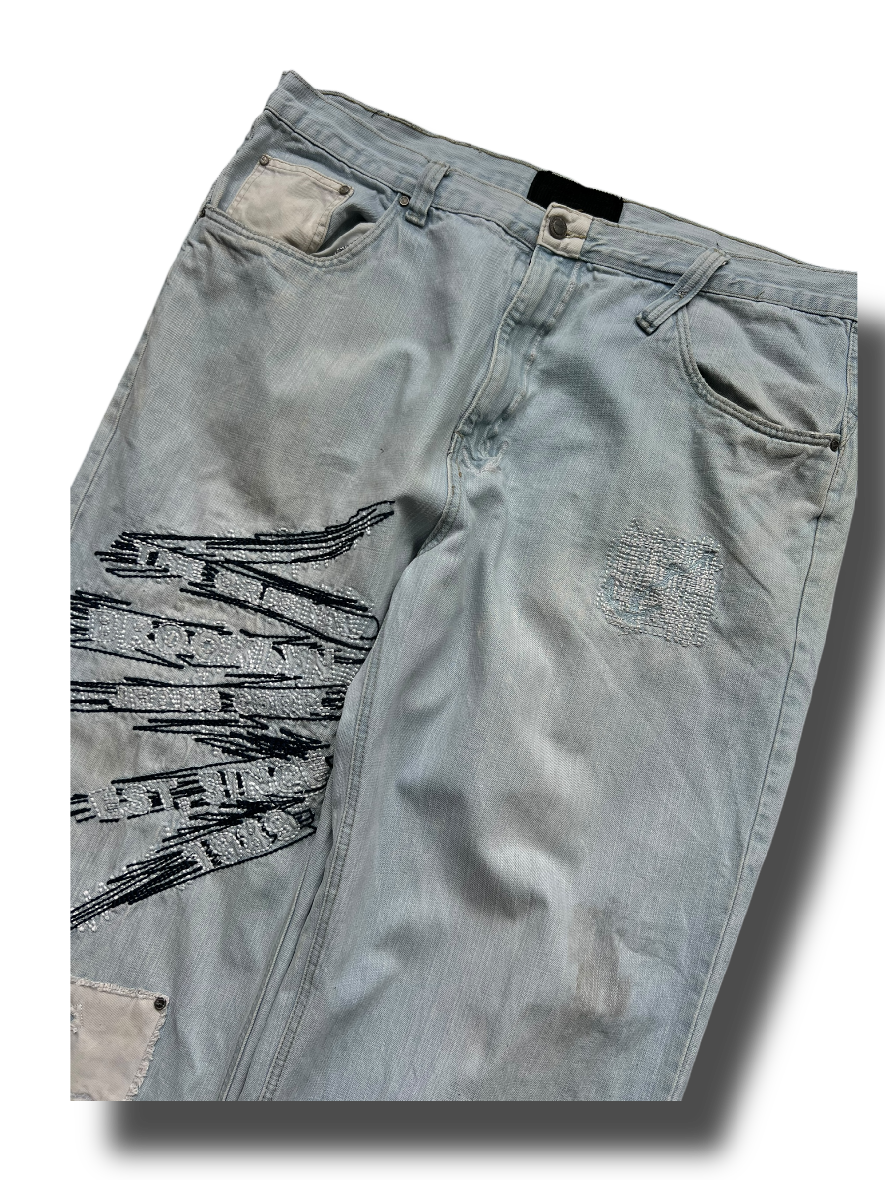 Vintage rare heavy washed Karl Kani jeans