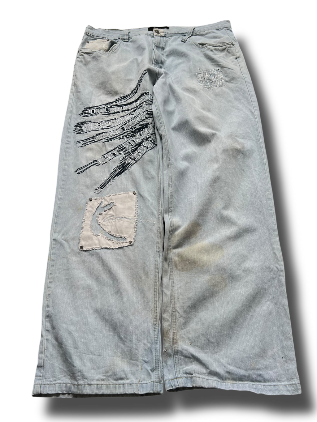 Vintage rare heavy washed Karl Kani jeans