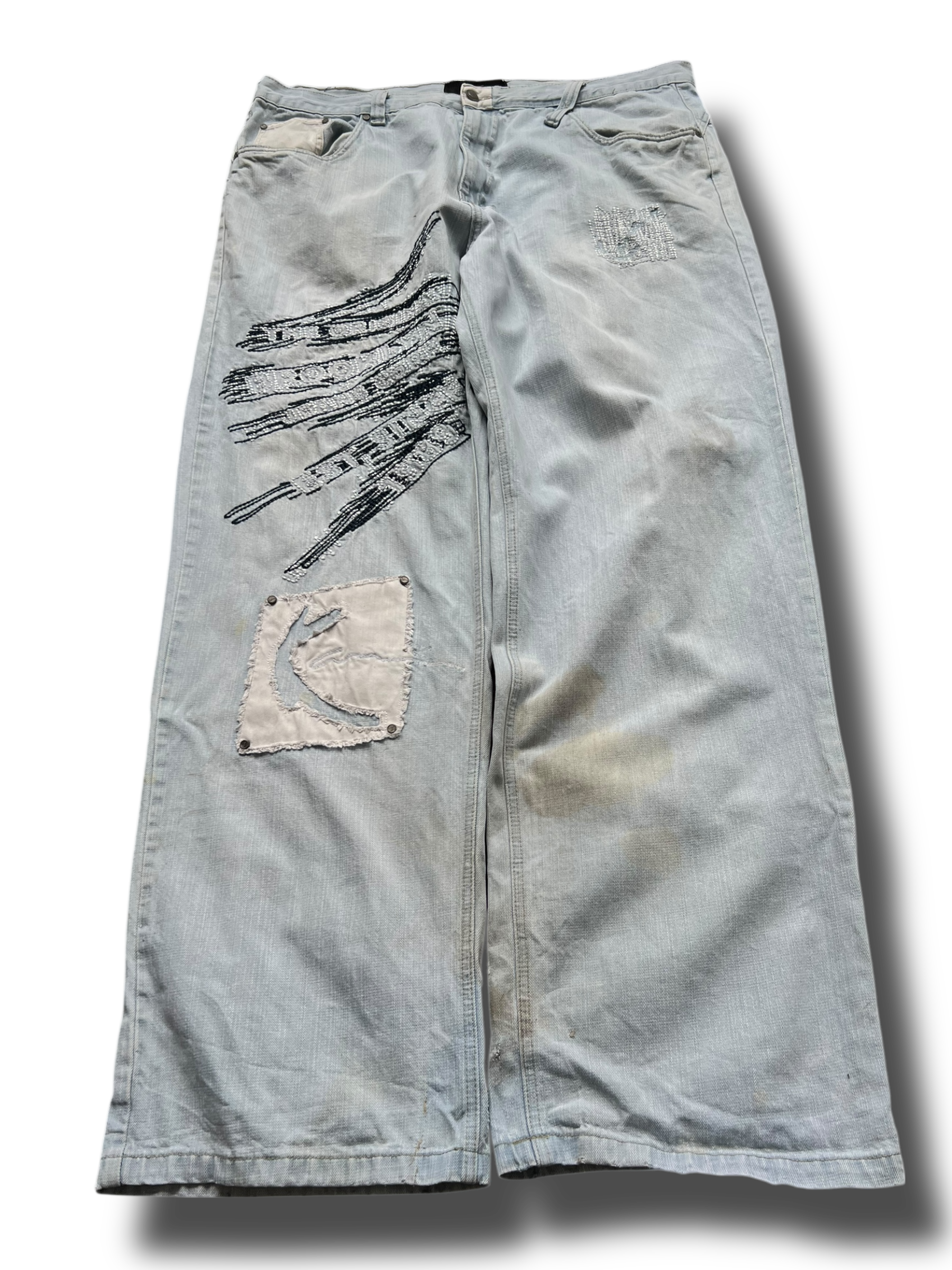 Vintage rare heavy washed Karl Kani jeans