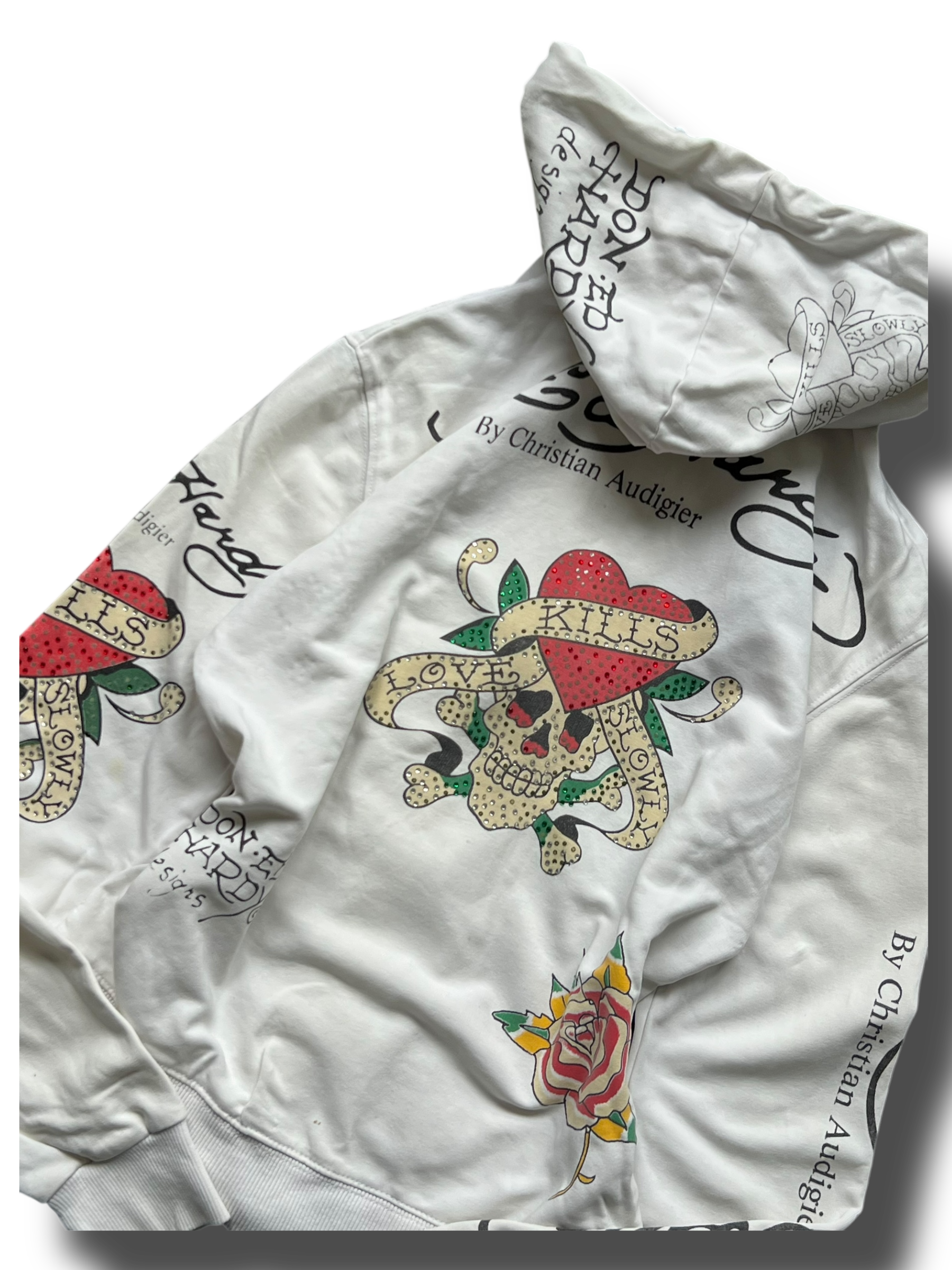 Vintage rare girly graphic Ed Hardy mikina