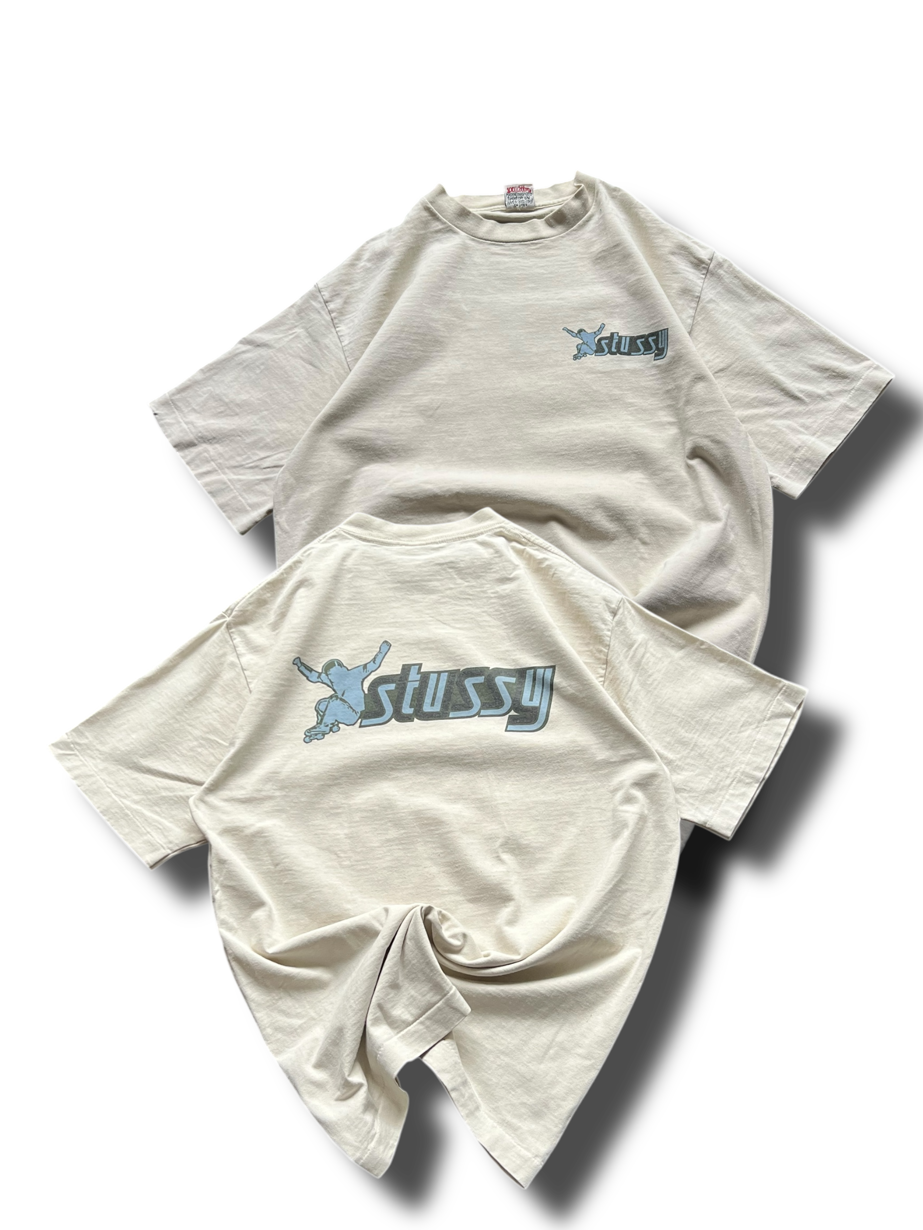 Vintage rare 90s single stiched made in USA graphic Stussy triko