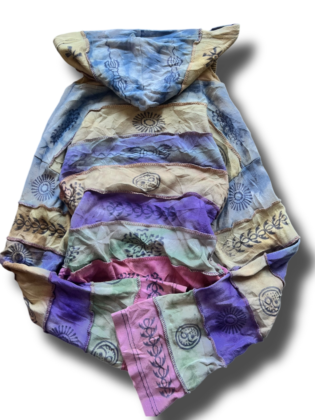 Vintage hippie cropped mikina