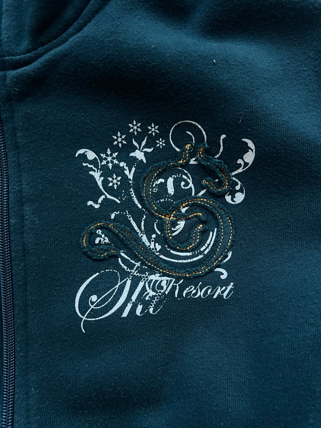 Vintage khaki girly zipper