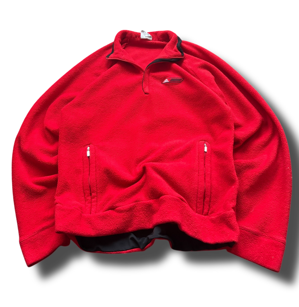 Vintage Adidas 2000s fleecová mikina na zip