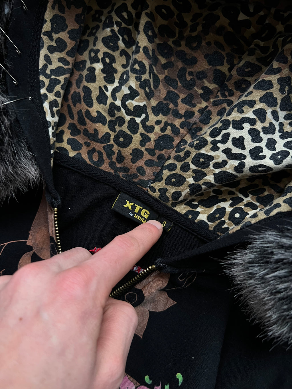 Vintage Y2k furry girly Ed hardy style XTG mikina