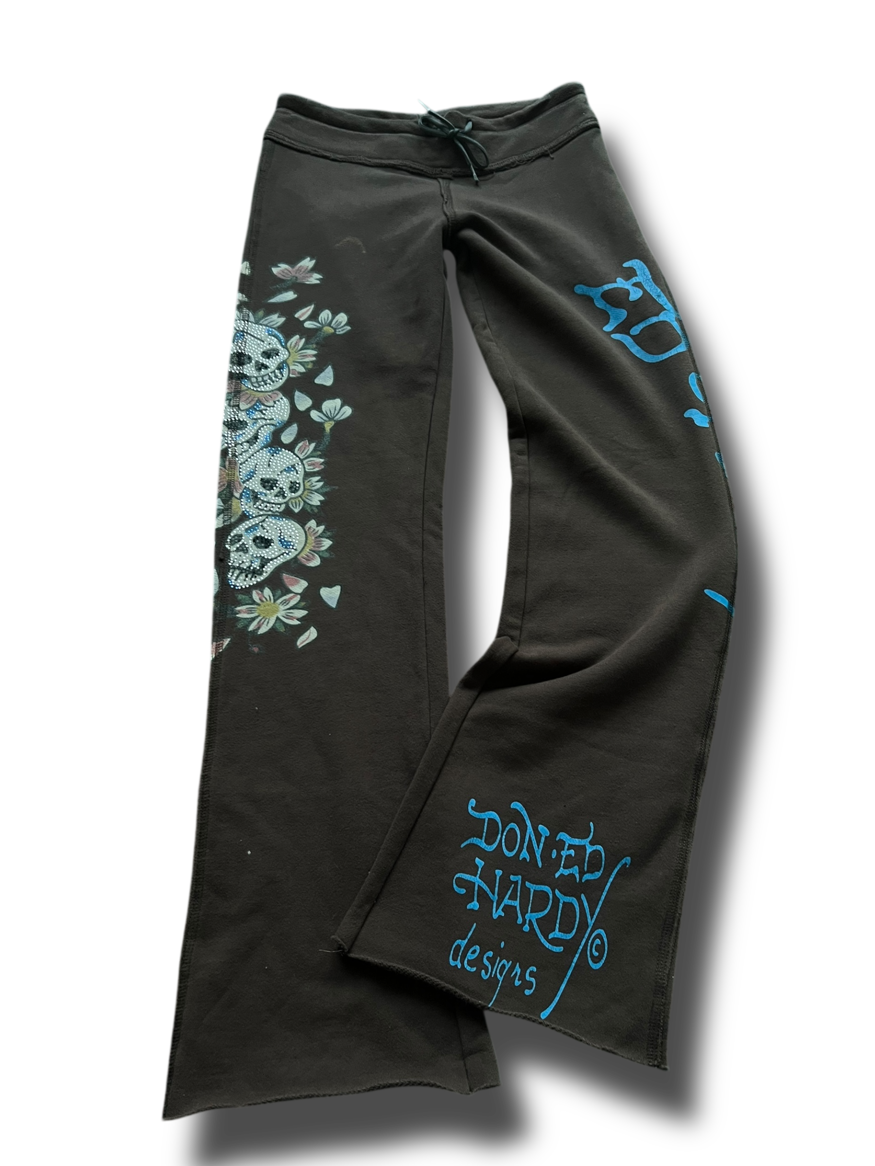 Vintage 00s Ed Hardy bootcut girly pants