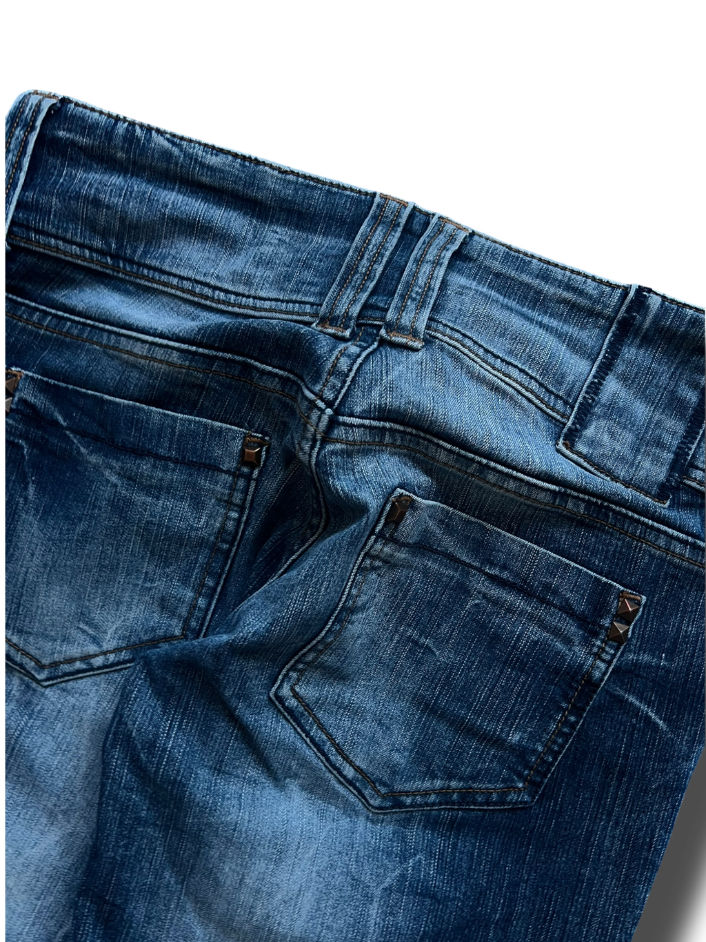 Vintage 00s Y2K girly bootcut blind date washed jeans