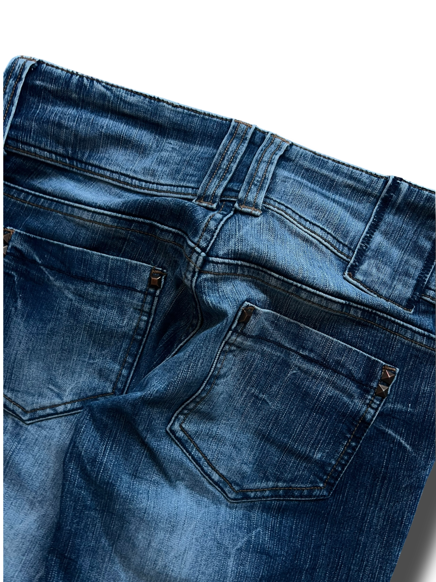 Vintage 00s Y2K girly bootcut blind date washed jeans