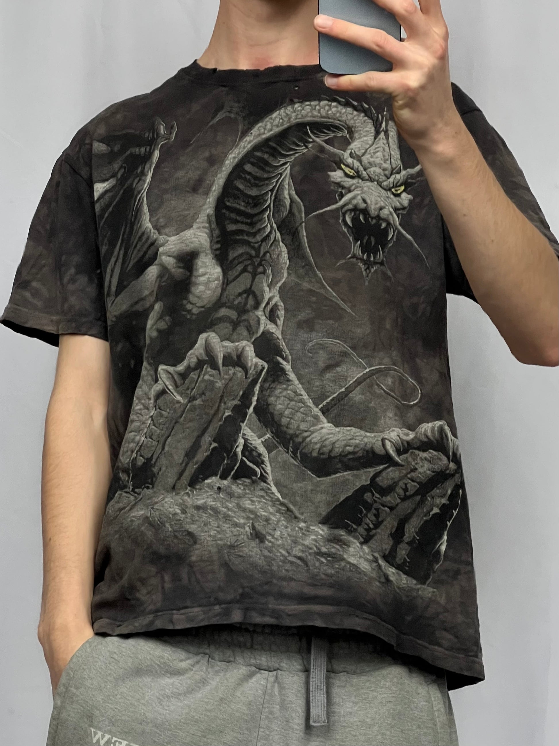 Vintage graphic Y2K dragon triko