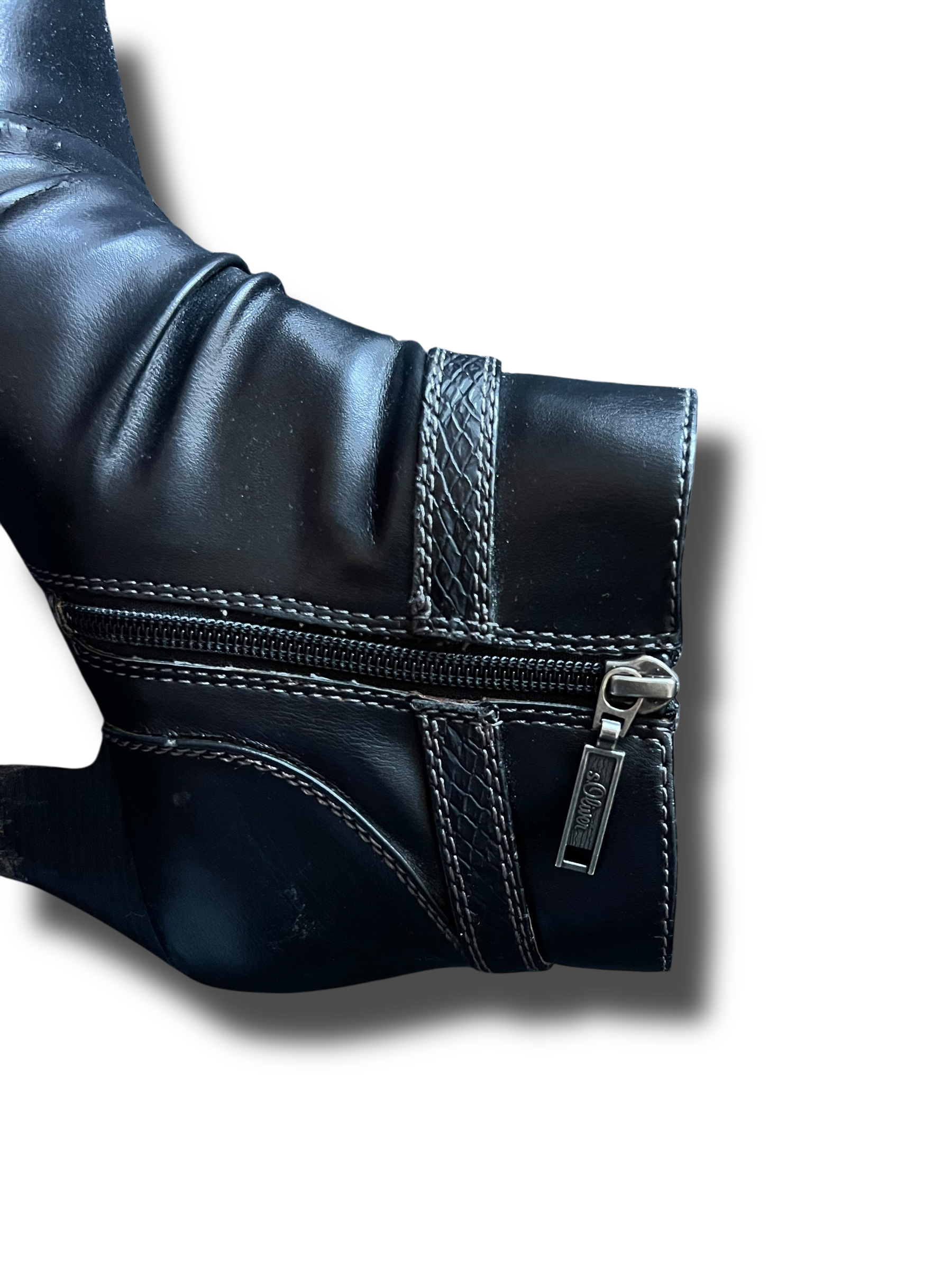 Vintage leather Oliver kozačky