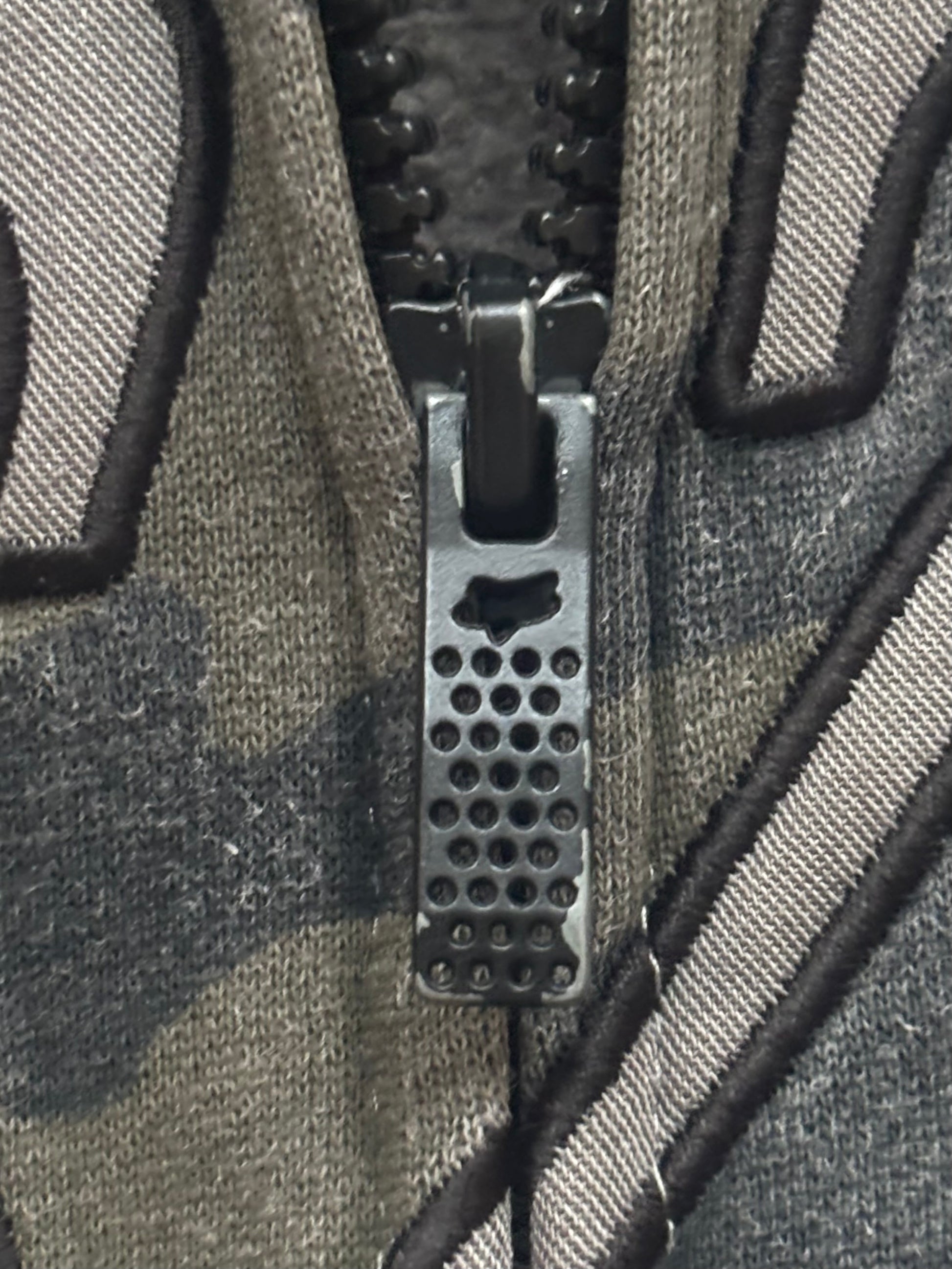 Vintage Y2K Fox racing camo mikina na zip