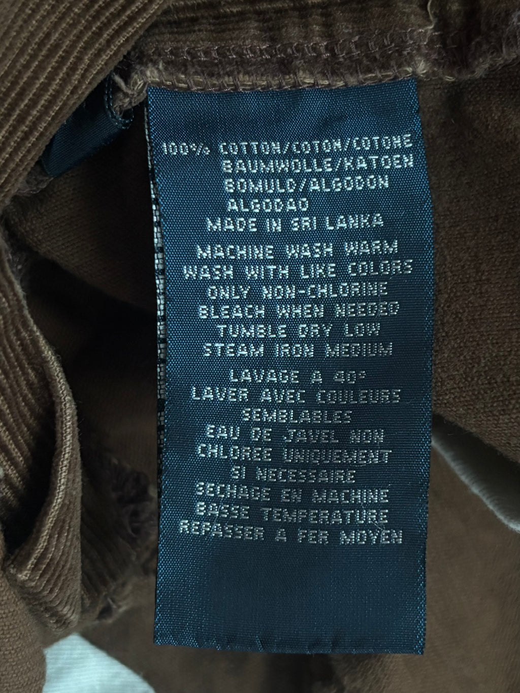 Vintage Polo Ralph Lauren manšestrové kalhoty