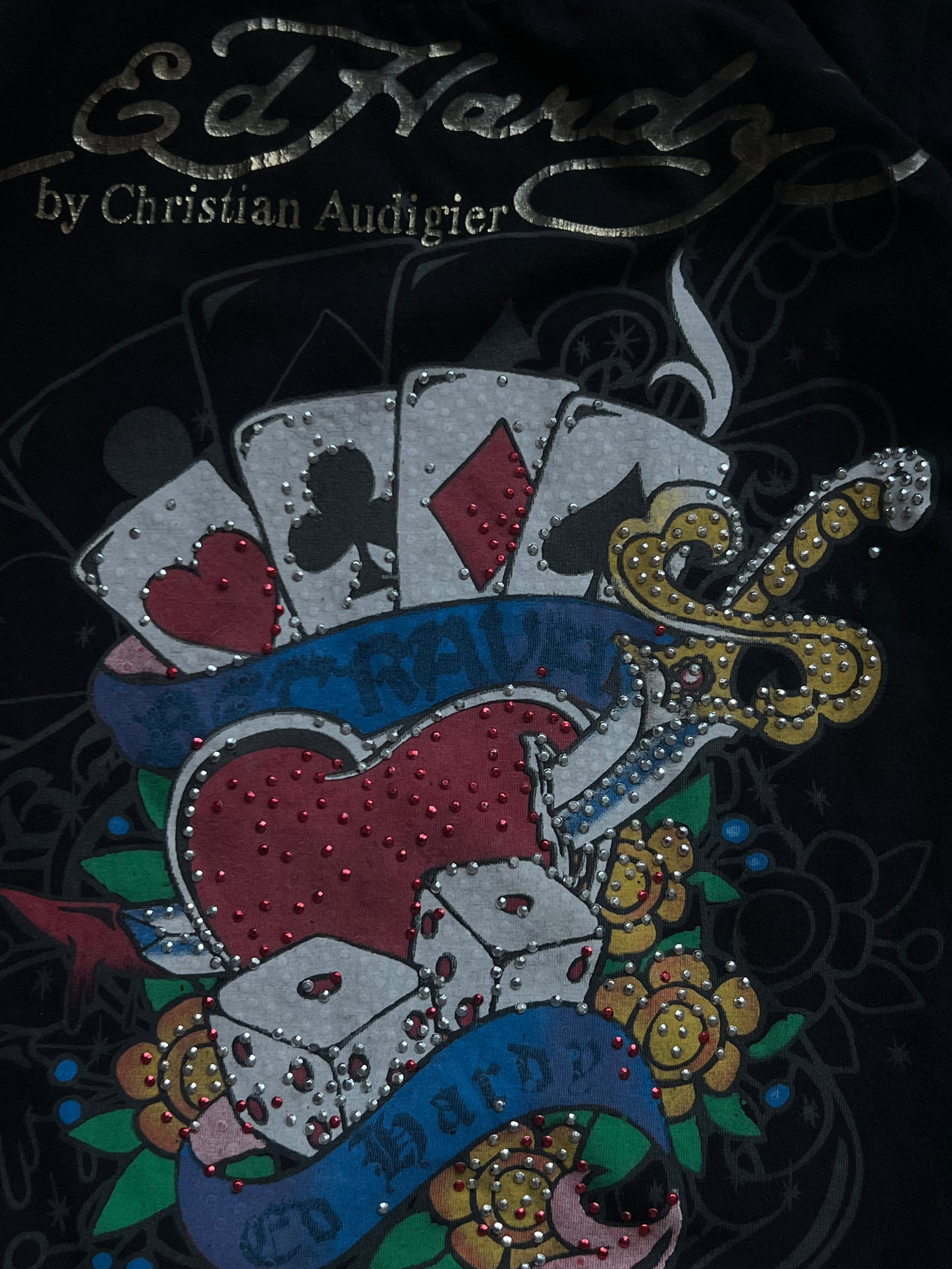 Vintage Y2k Ed Hardy graphic top