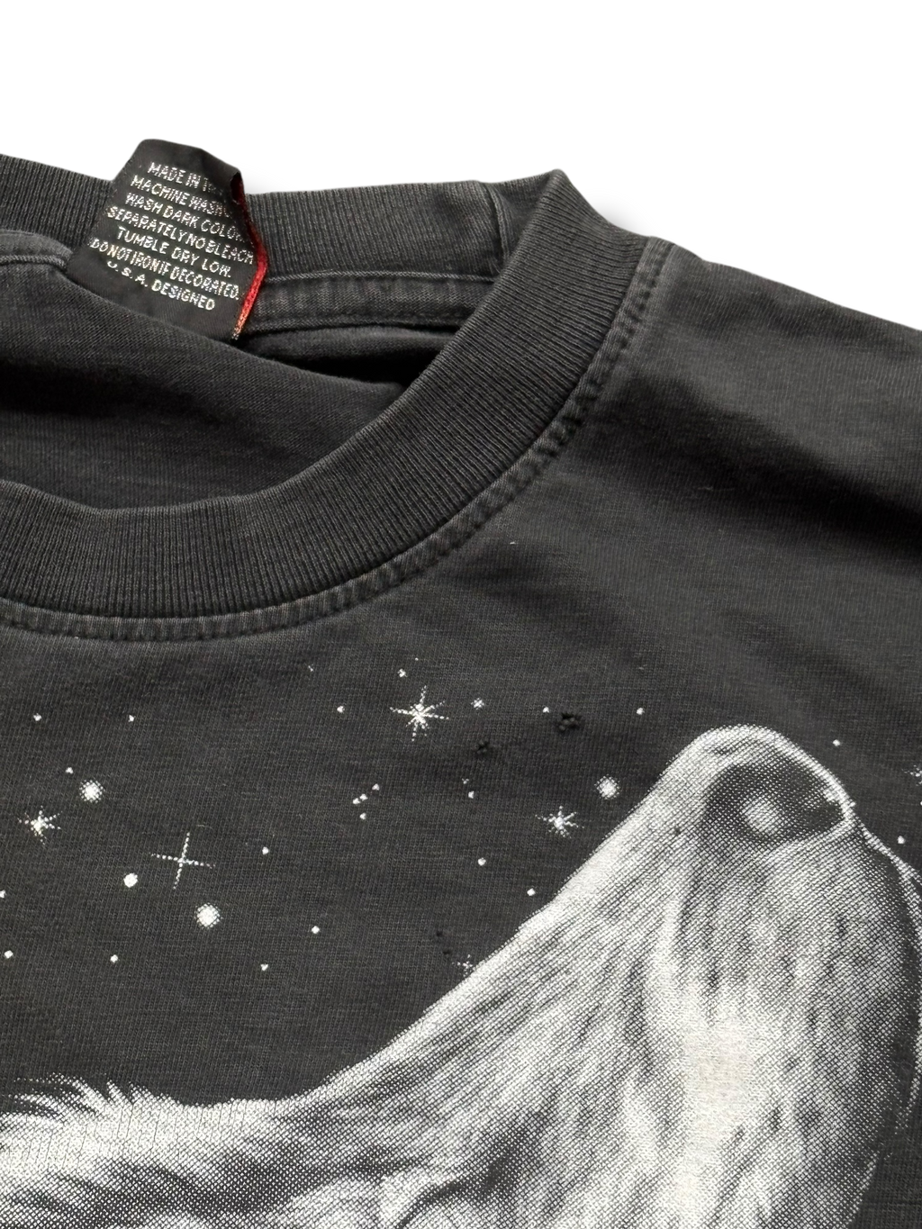 Vitnage 90s graphic wolf tričko s dlouhým rukávem