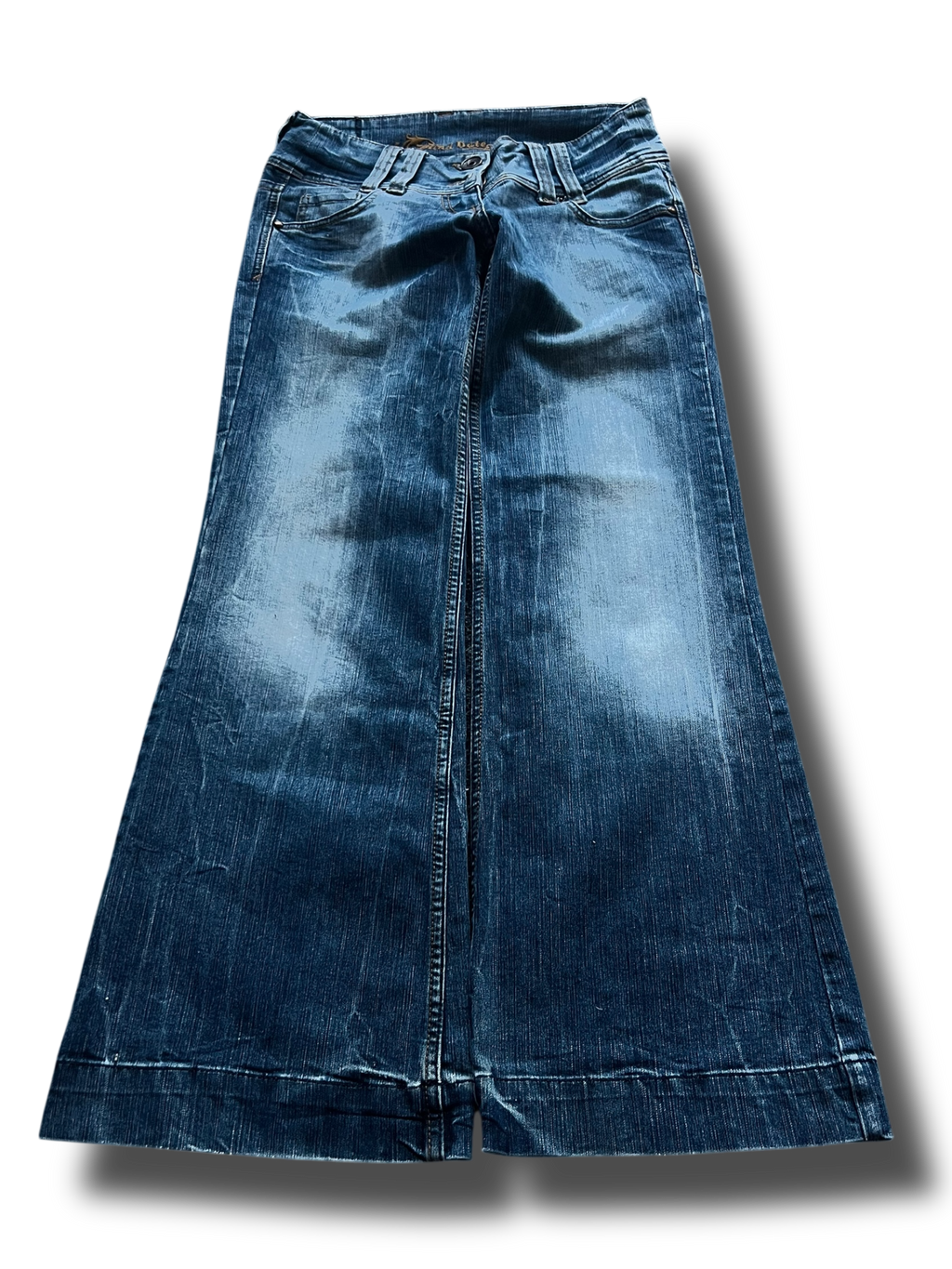 Vintage 00s Y2K girly bootcut blind date washed jeans