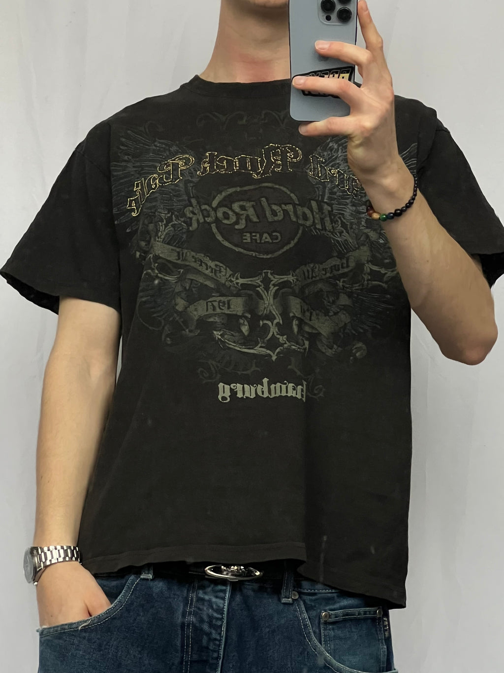 Vintage opium graphic Hard Rock triko