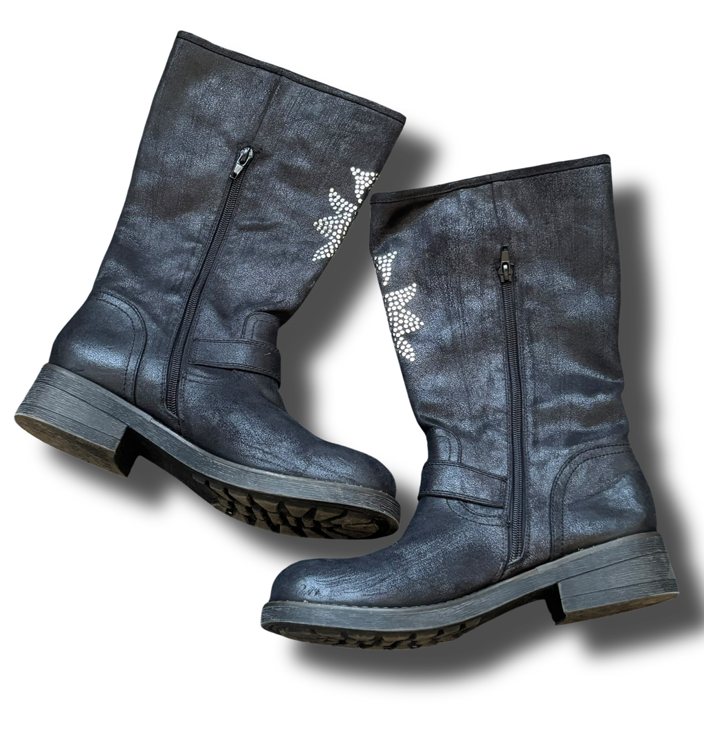 Y2k Catwalk cross gems dámské boty