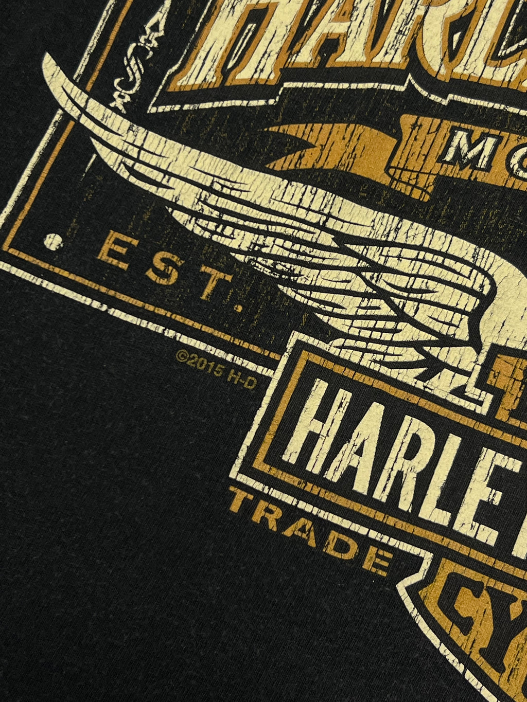 Vintage rare 00s Y2K 2014 Harley Davidson graphic triko