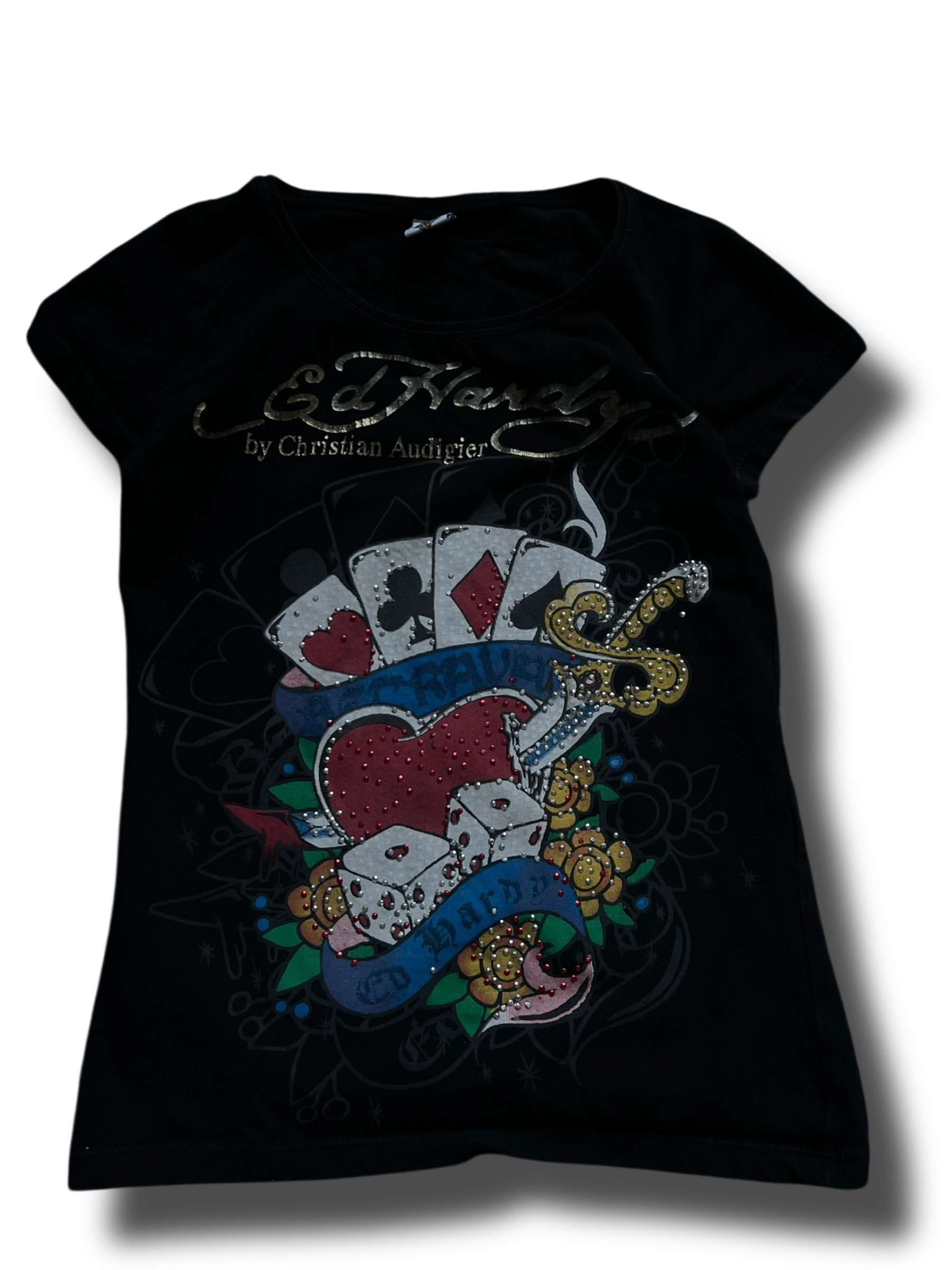 Vintage Y2k Ed Hardy graphic top