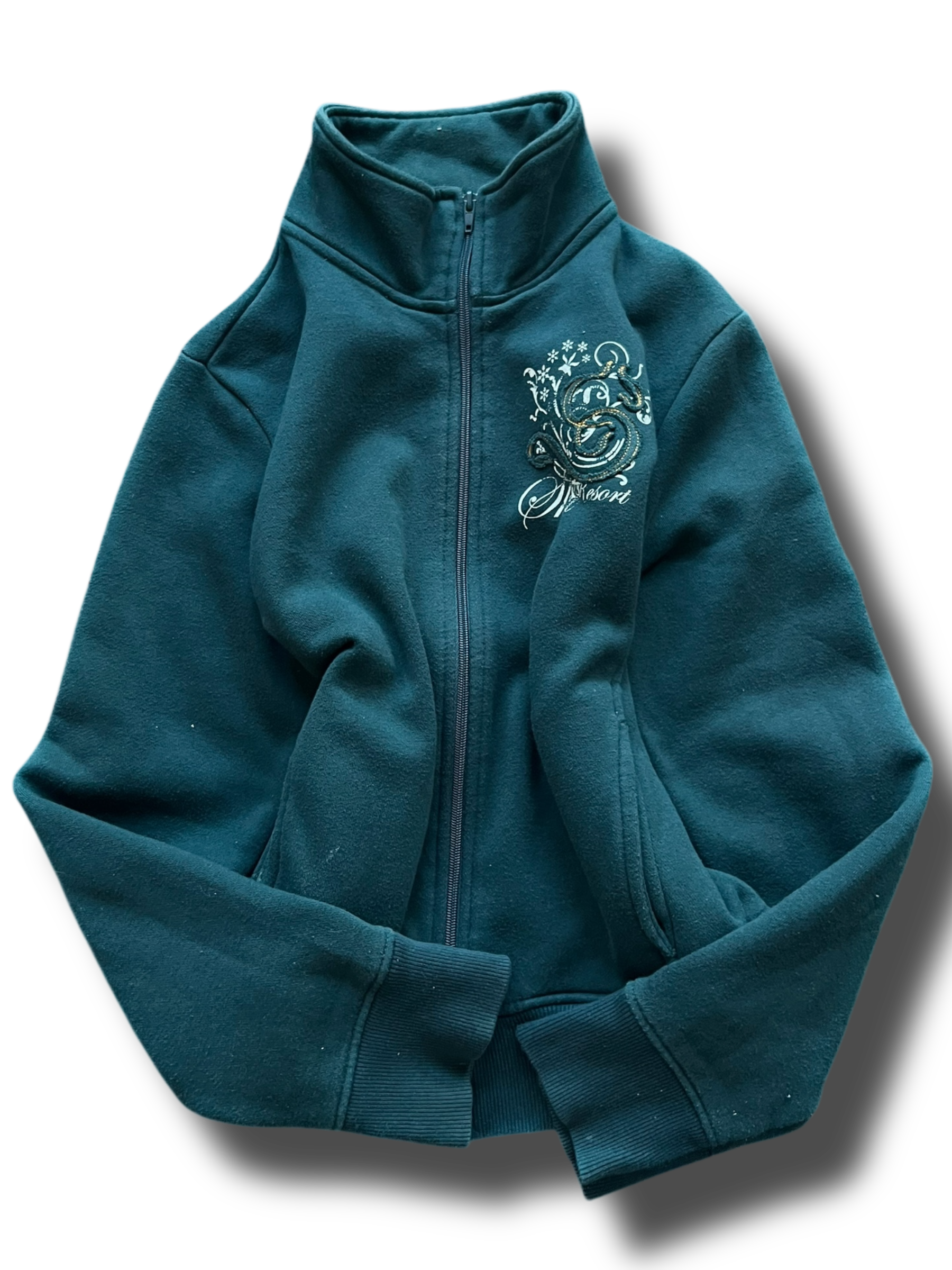 Vintage khaki girly zipper