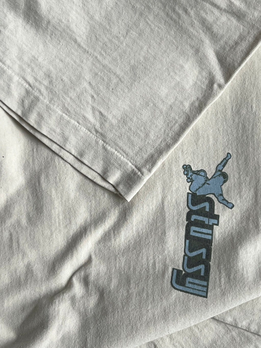 Vintage rare 90s single stiched made in USA graphic Stussy triko