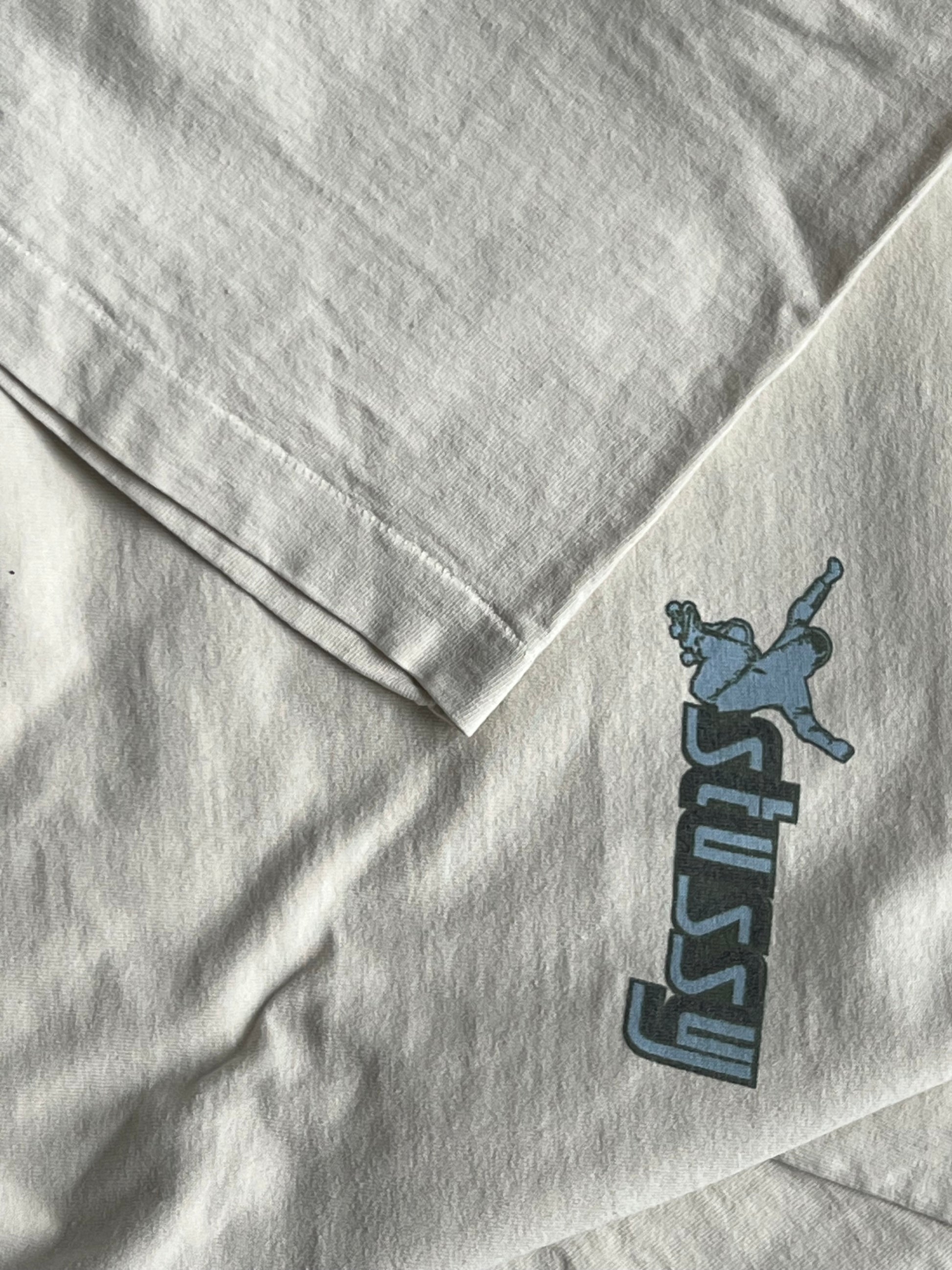 Vintage rare 90s single stiched made in USA graphic Stussy triko