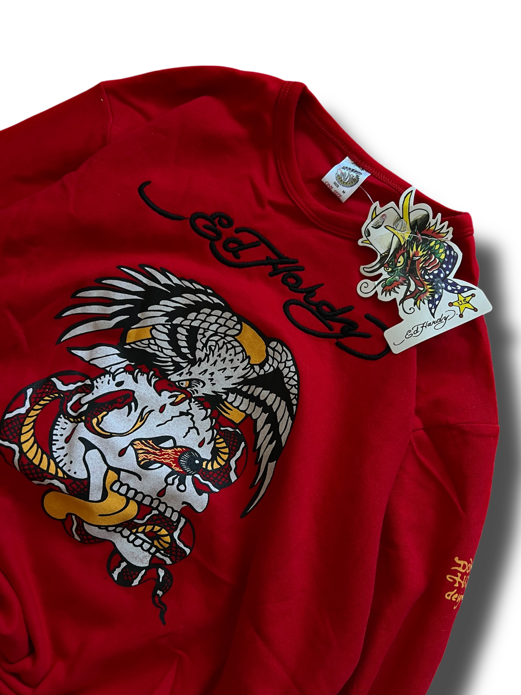 Červený Ed Hardy longsleeve