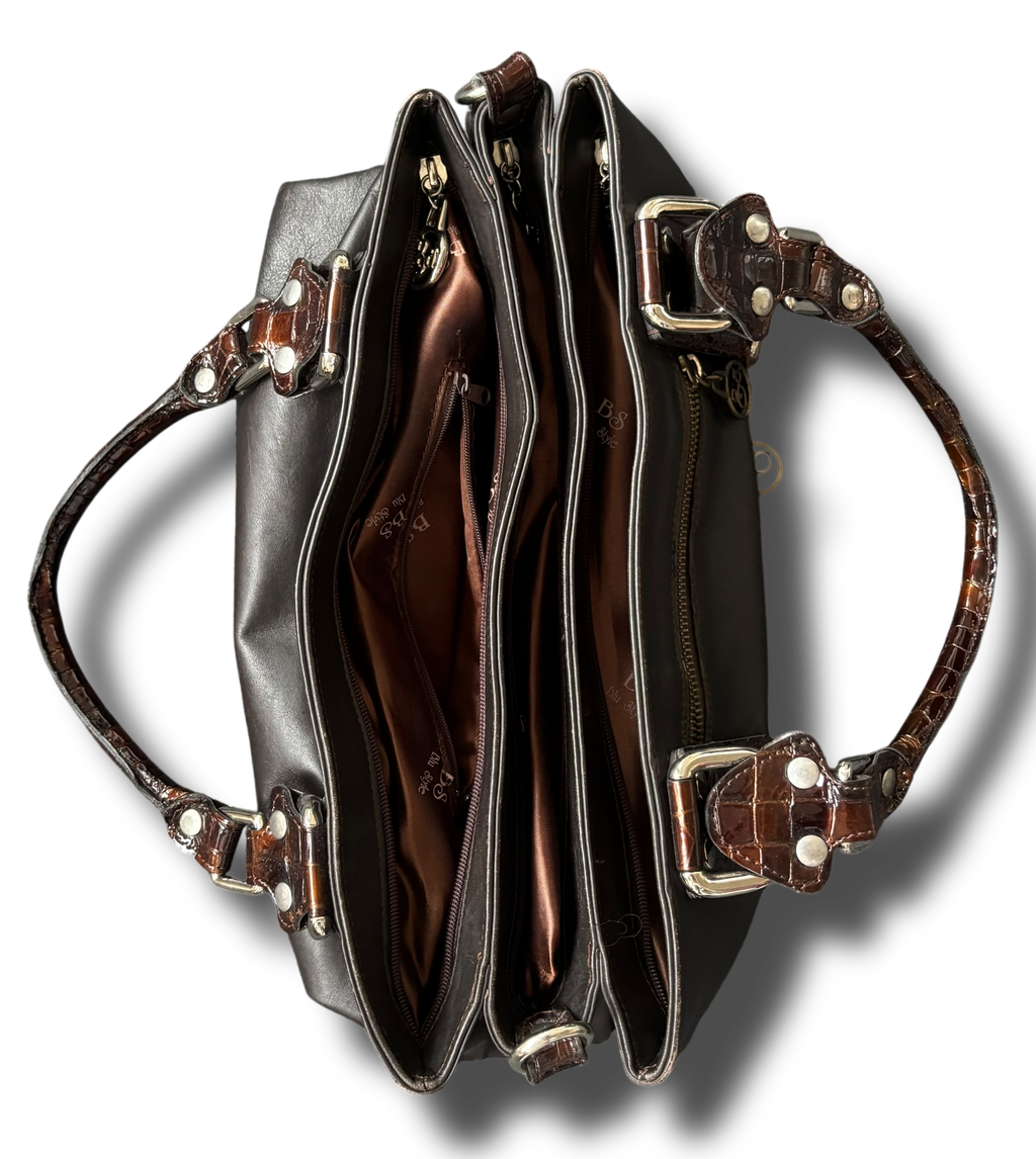 Y2K crocodile lather kabelka