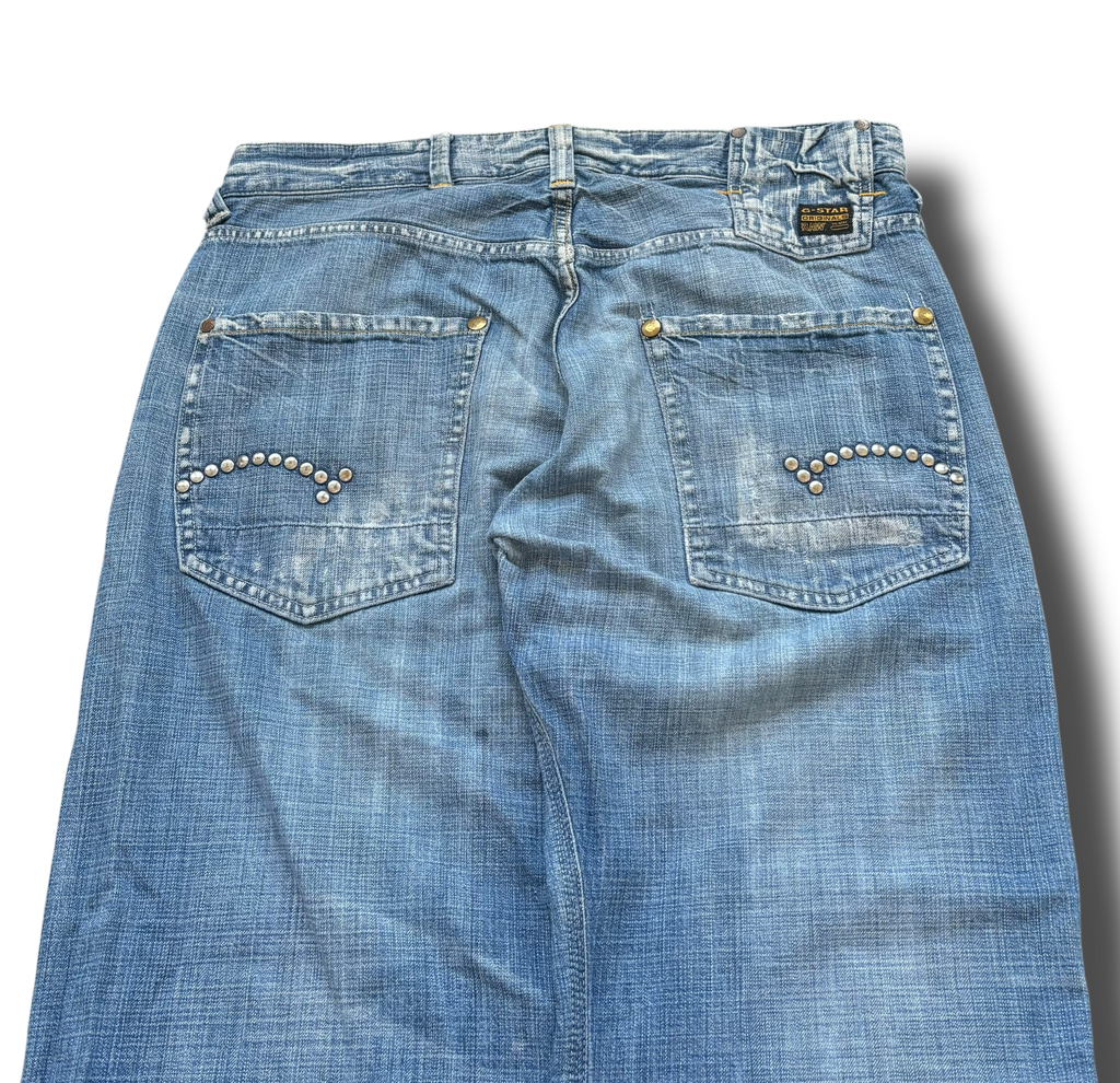 Y2K G-star studded baggy džíny