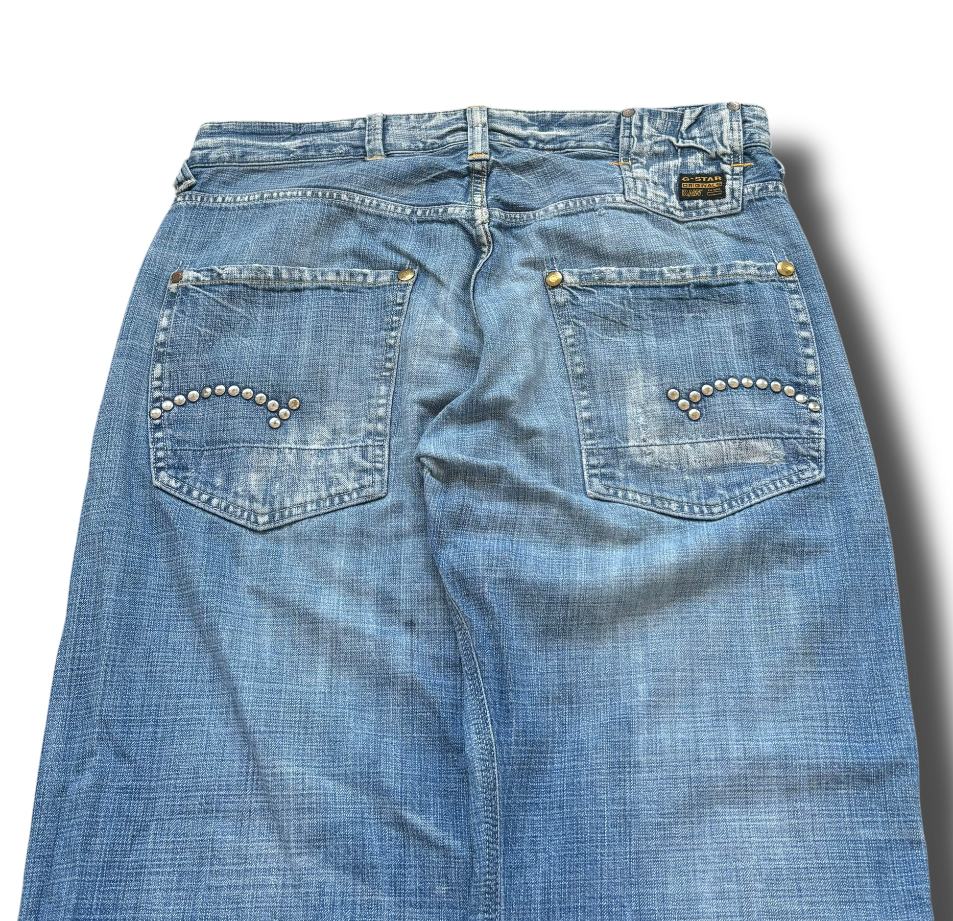 Y2K G-star studded baggy džíny