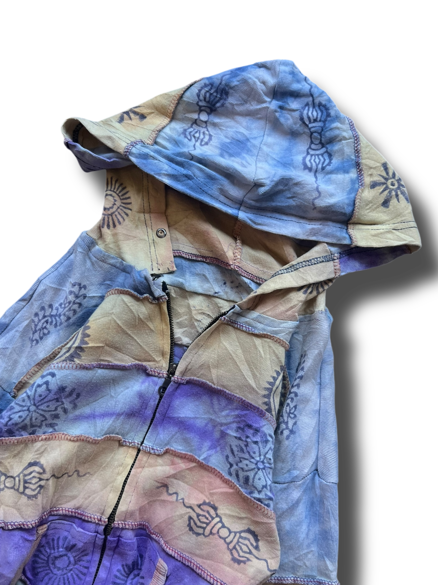 Vintage hippie cropped mikina