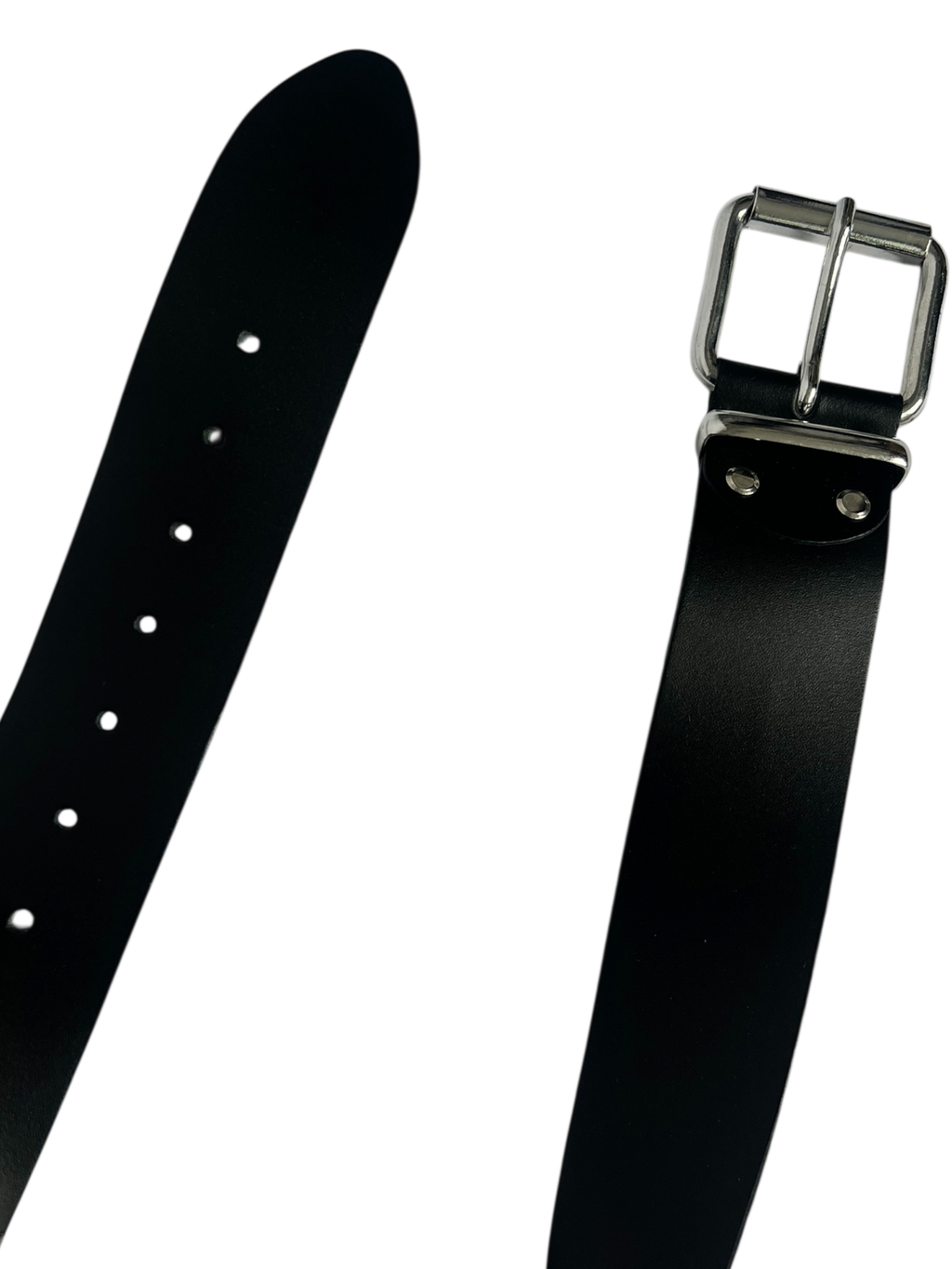 Vintage black leather made in Italy belt