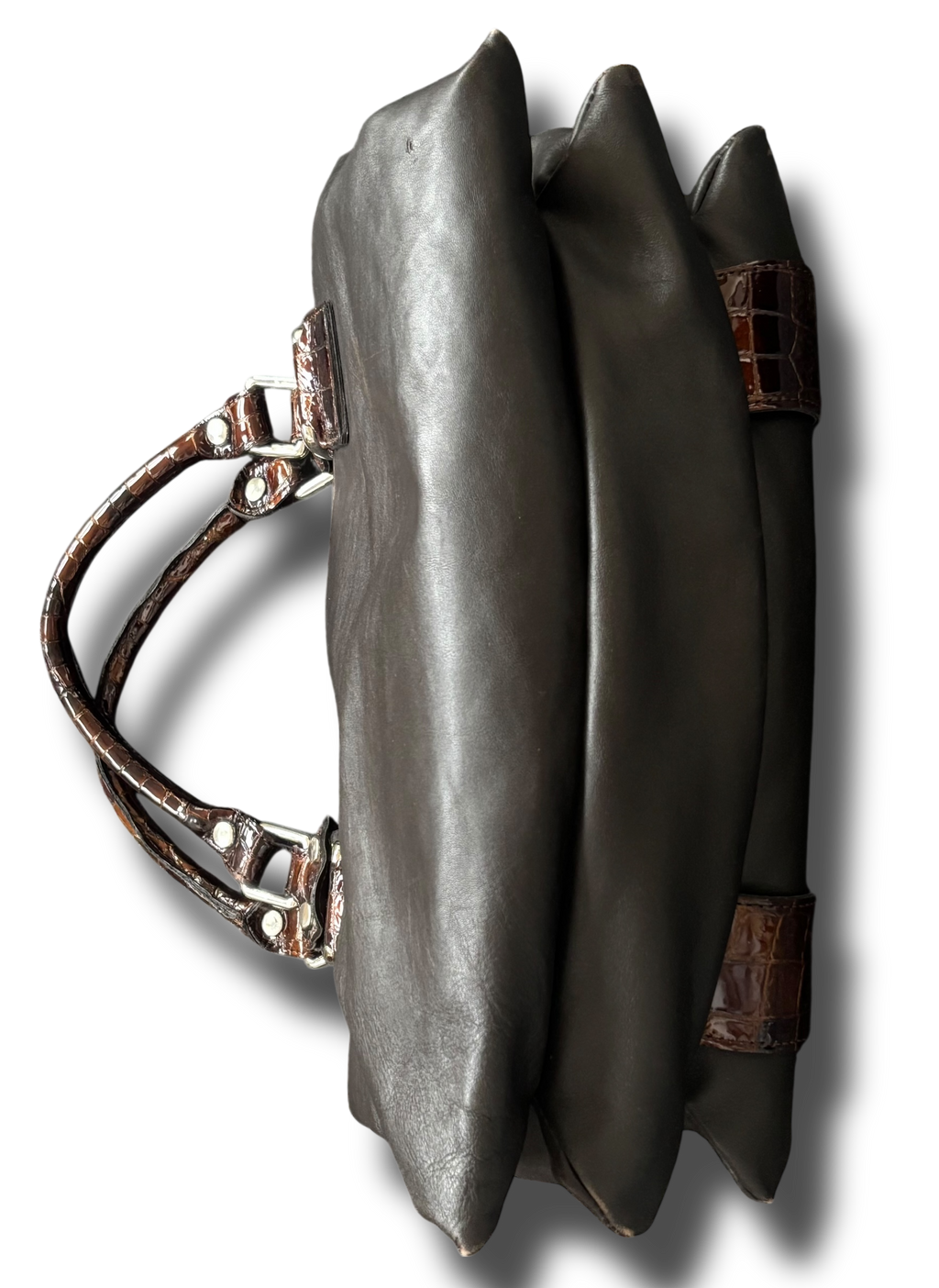 Y2K crocodile lather kabelka