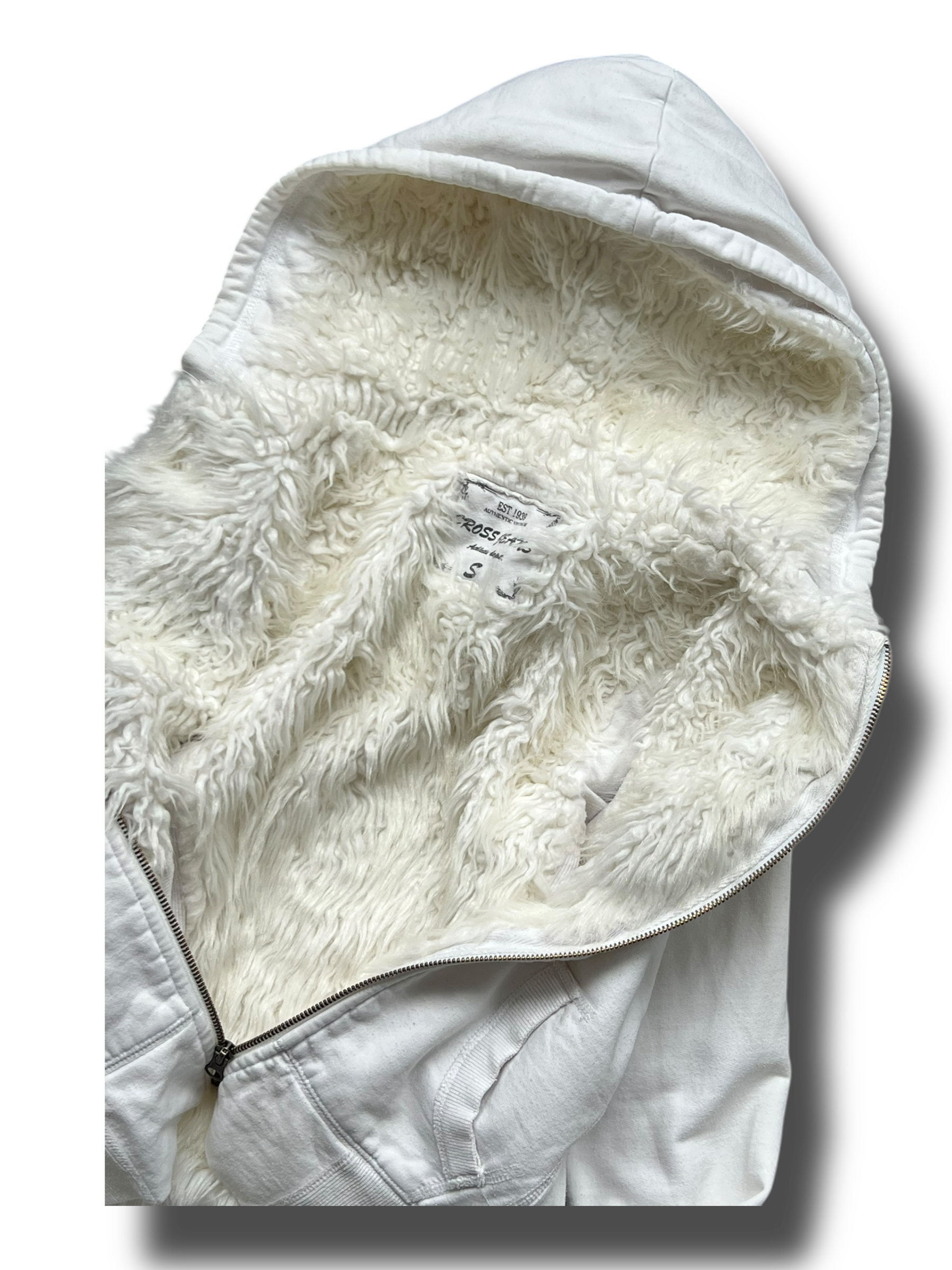 Vintage rare heavy Y2k girly furry mikina s kožíškem