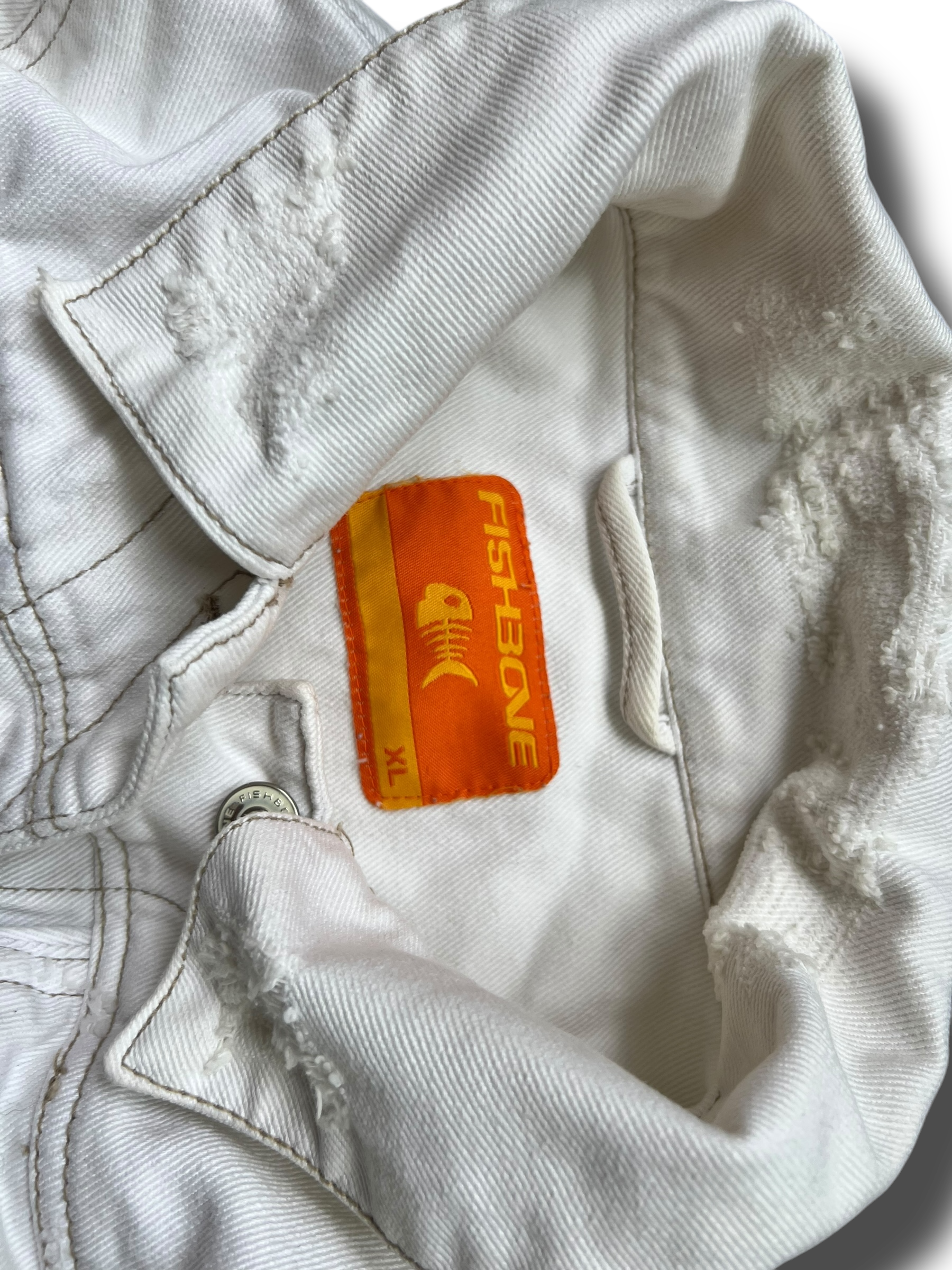 Vintage Fishbone cropnutá džíska