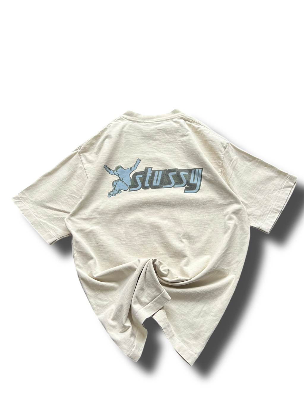 Vintage rare 90s single stiched made in USA graphic Stussy triko