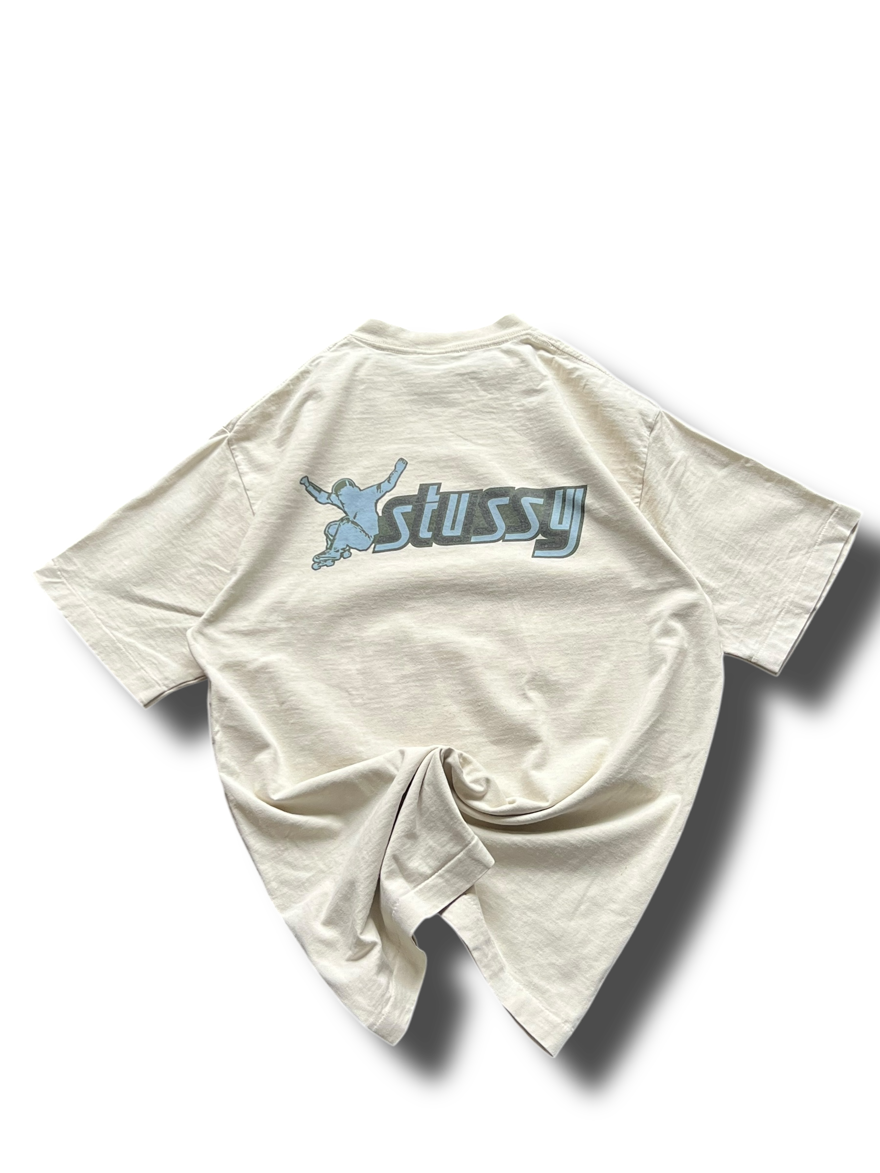 Vintage rare 90s single stiched made in USA graphic Stussy triko